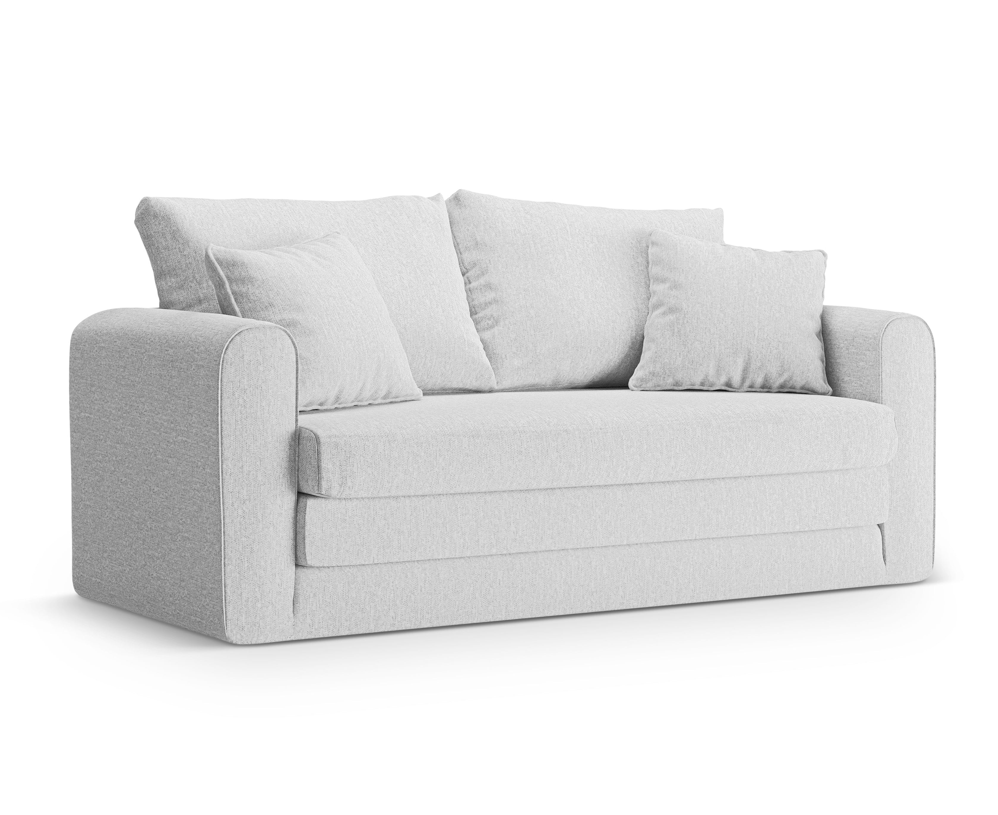 Sofa 2-sitzig mit Schlaffunktion LIDO kaltes Hellgrau
