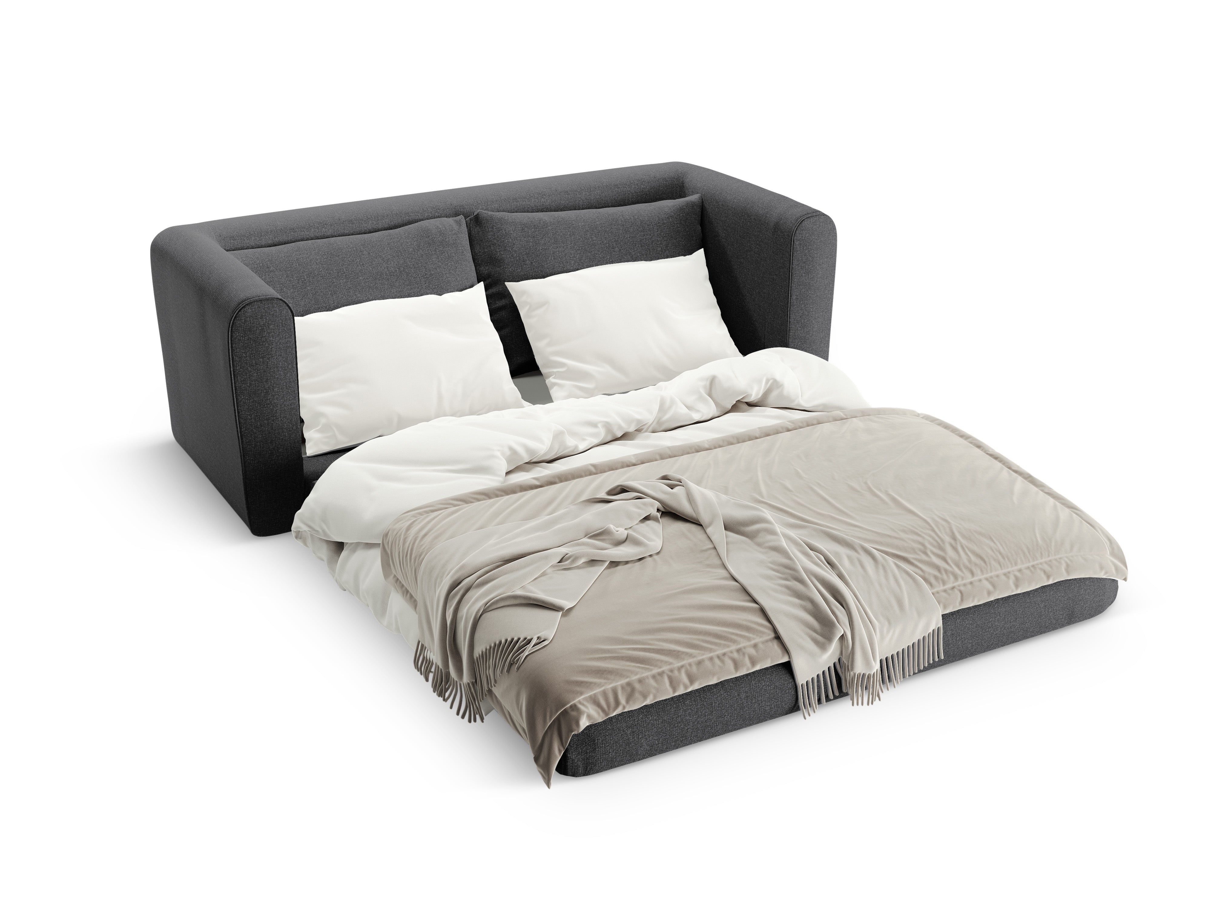 2-Seater Sofa with Sleeping Function LIDO Dark Gray