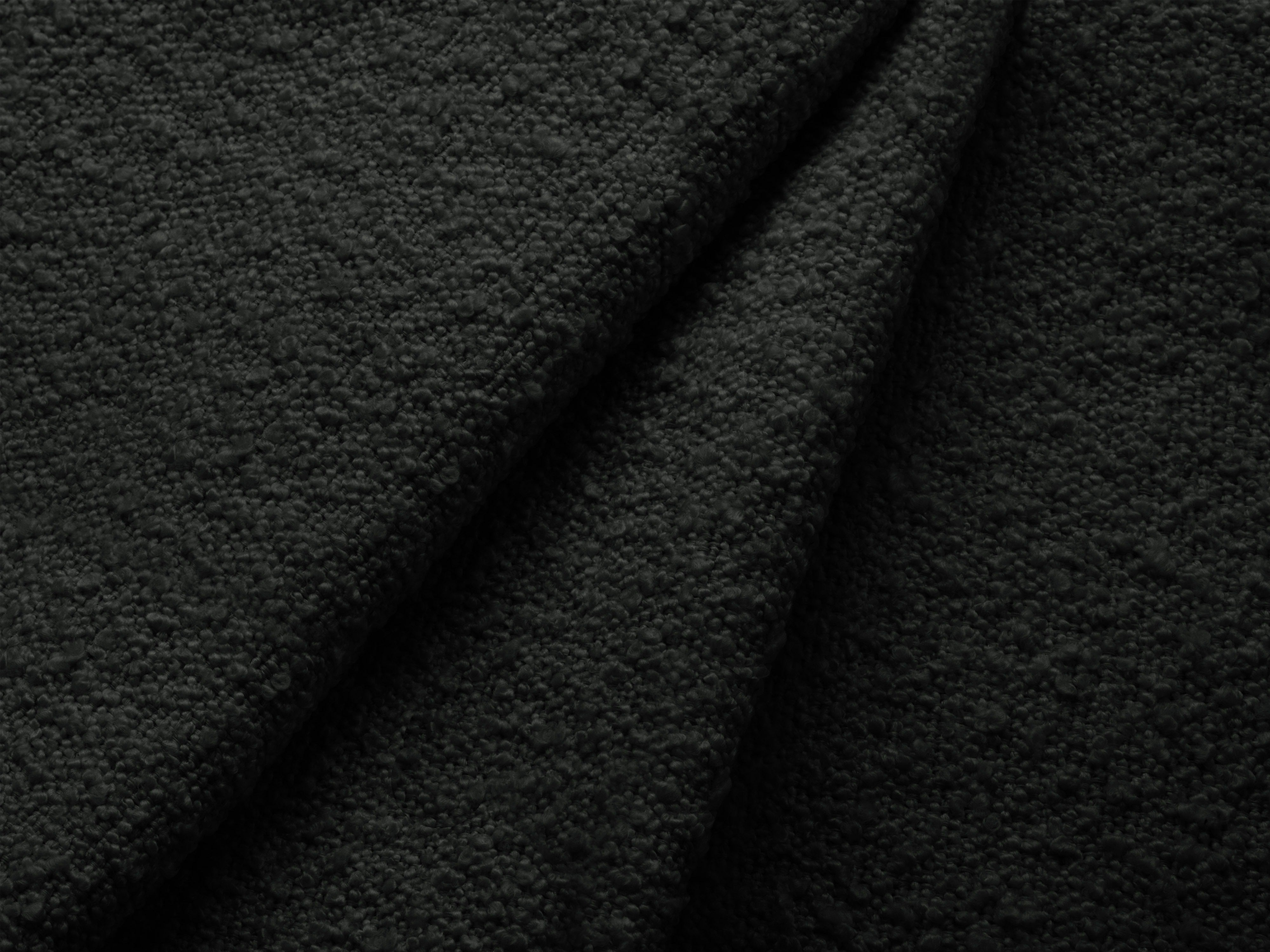 Right-facing 2-seater chaise longue MILEY black boucle