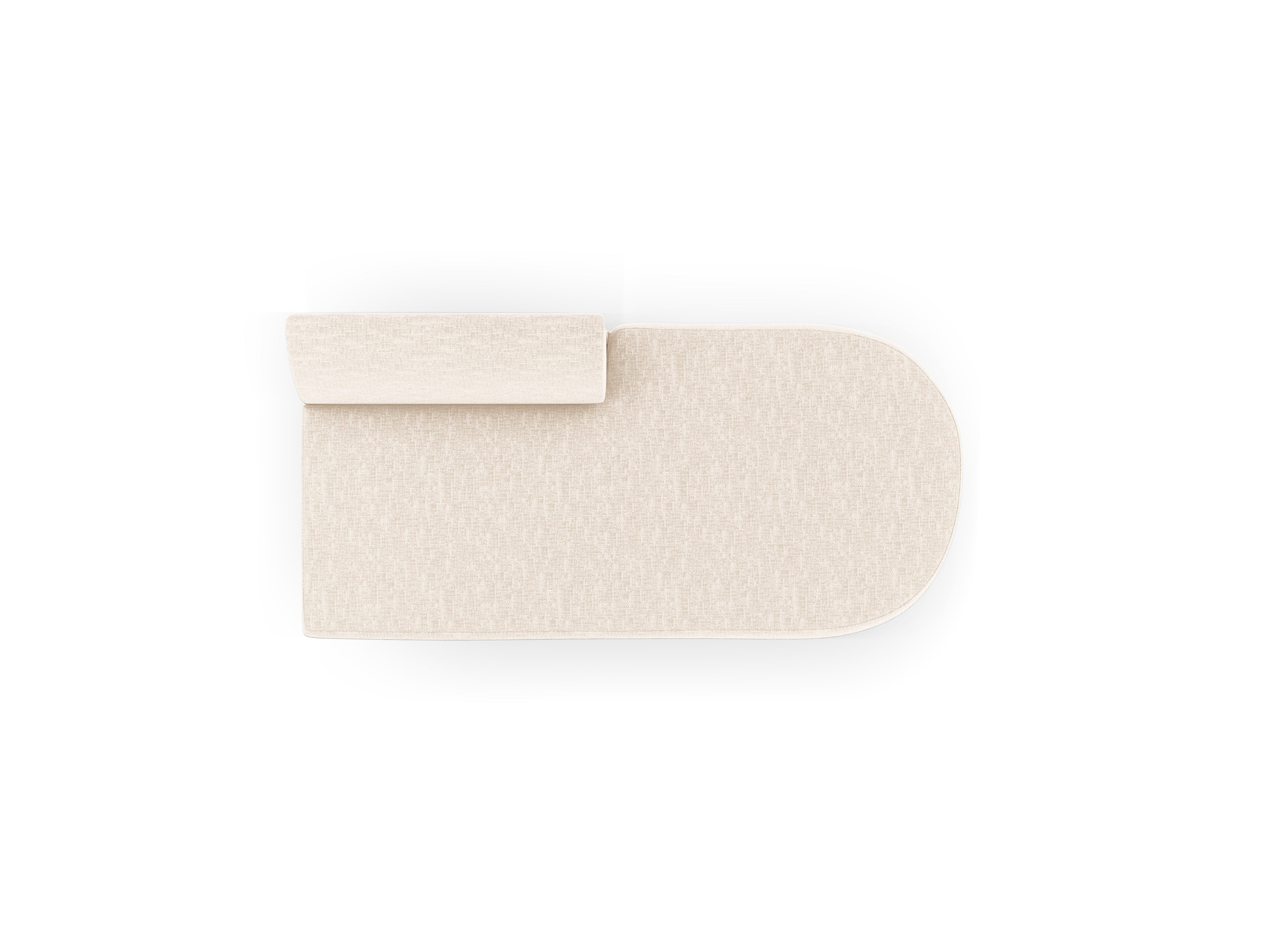 Szezlong 2-sitzer rechts MILEY hellbeige samtseide