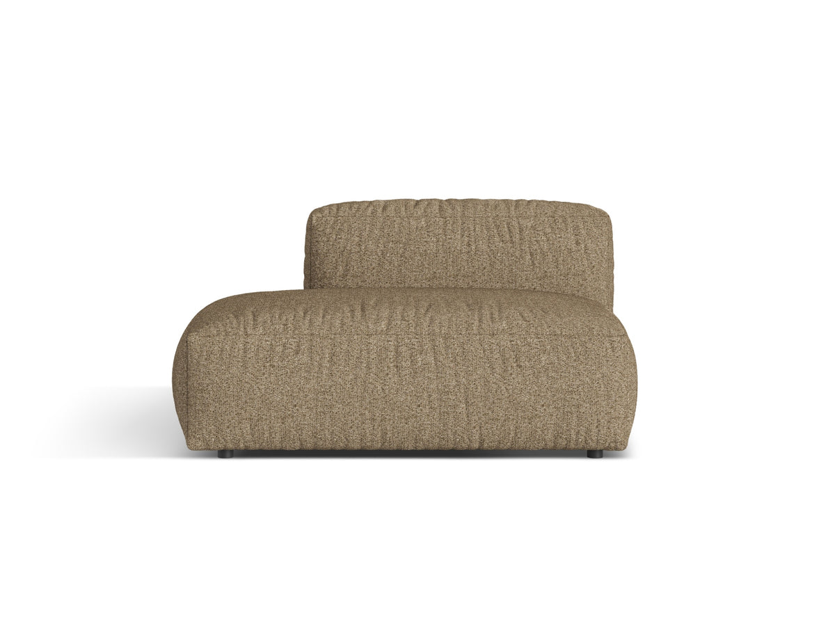 Sofa z otomaną lewostronną MARTINA cappuccino boucle – Micadoni