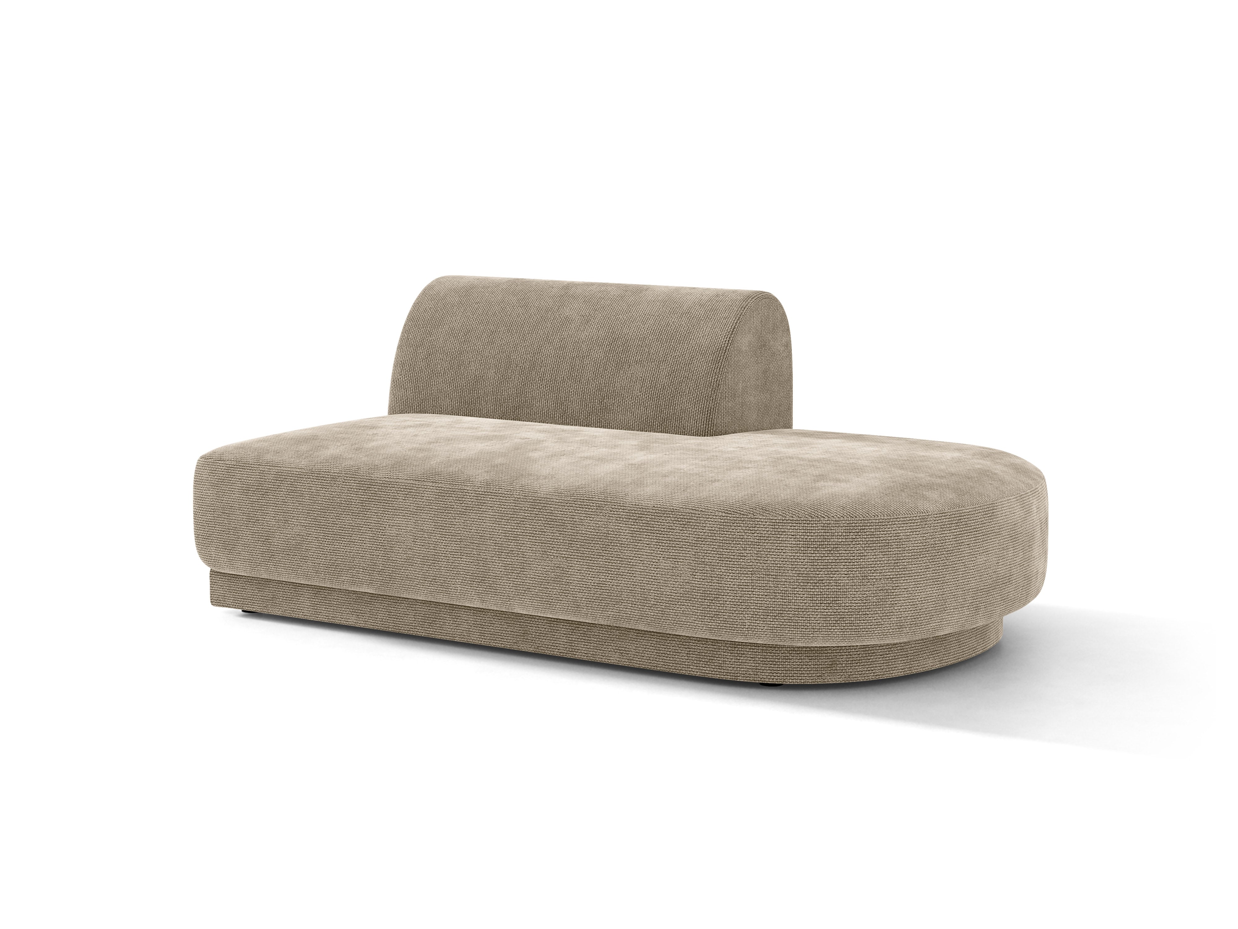 Szezlong 2-sitzig rechts MILEY beige schimmernder Chenille