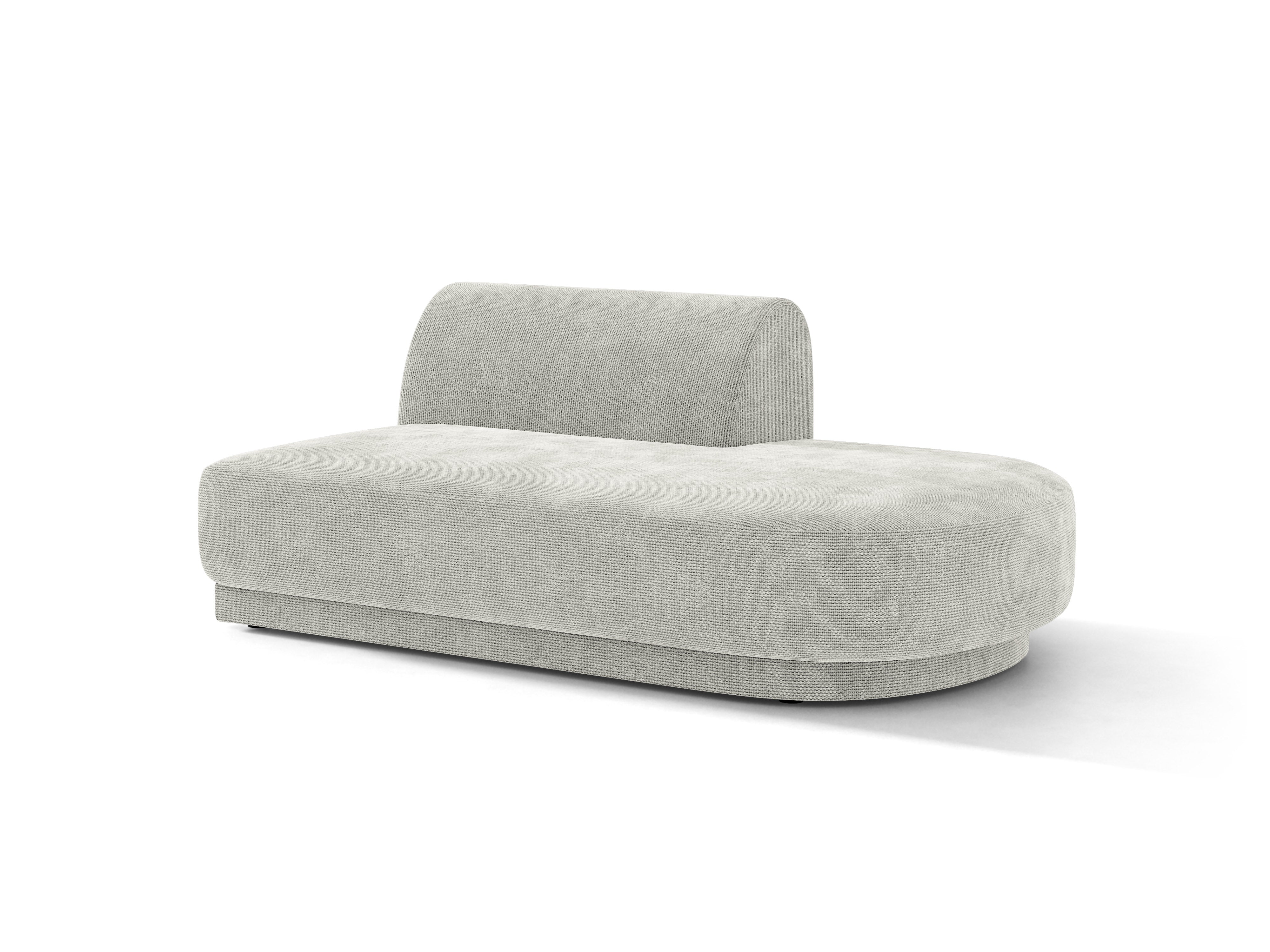 2-sitziger rechtsseitiger Sessel MILEY graues Chenille