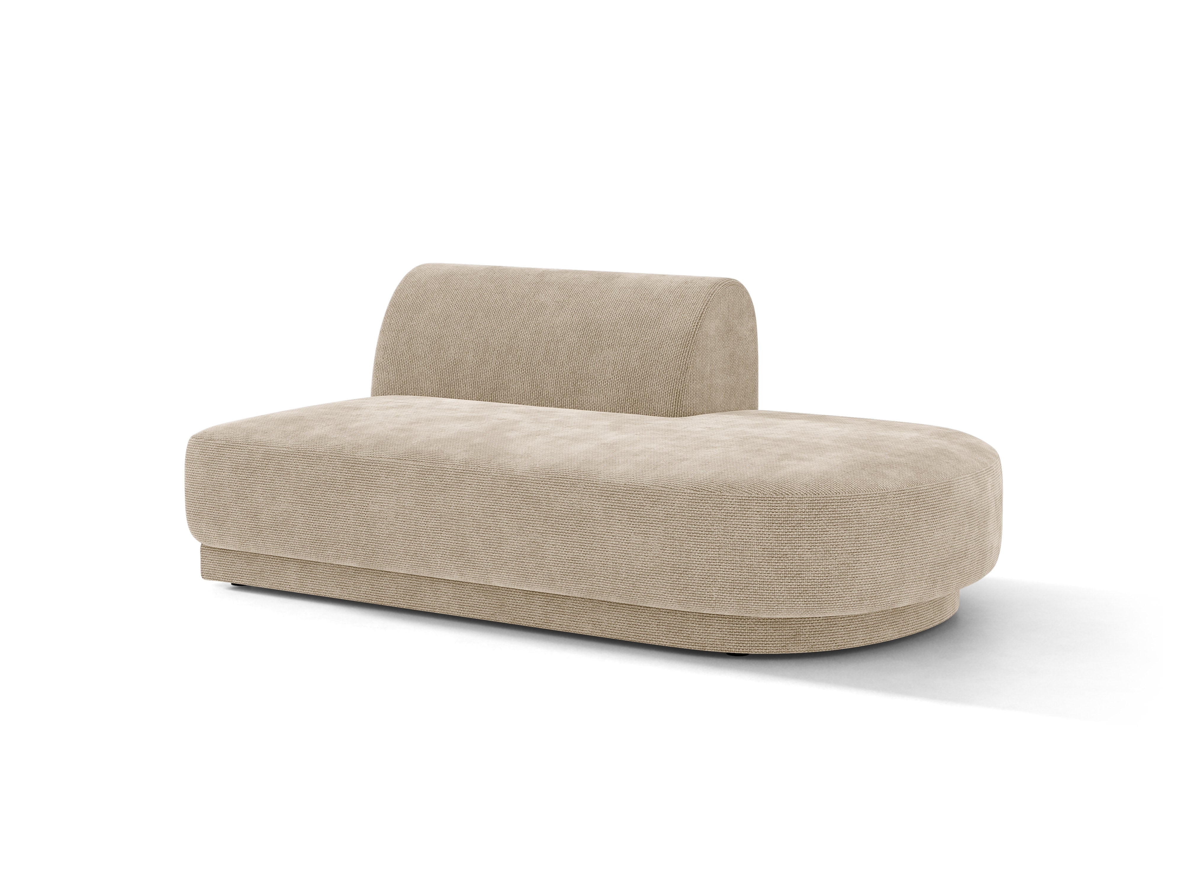 Szezlong 2-sitzig rechts MILEY beige Chenille