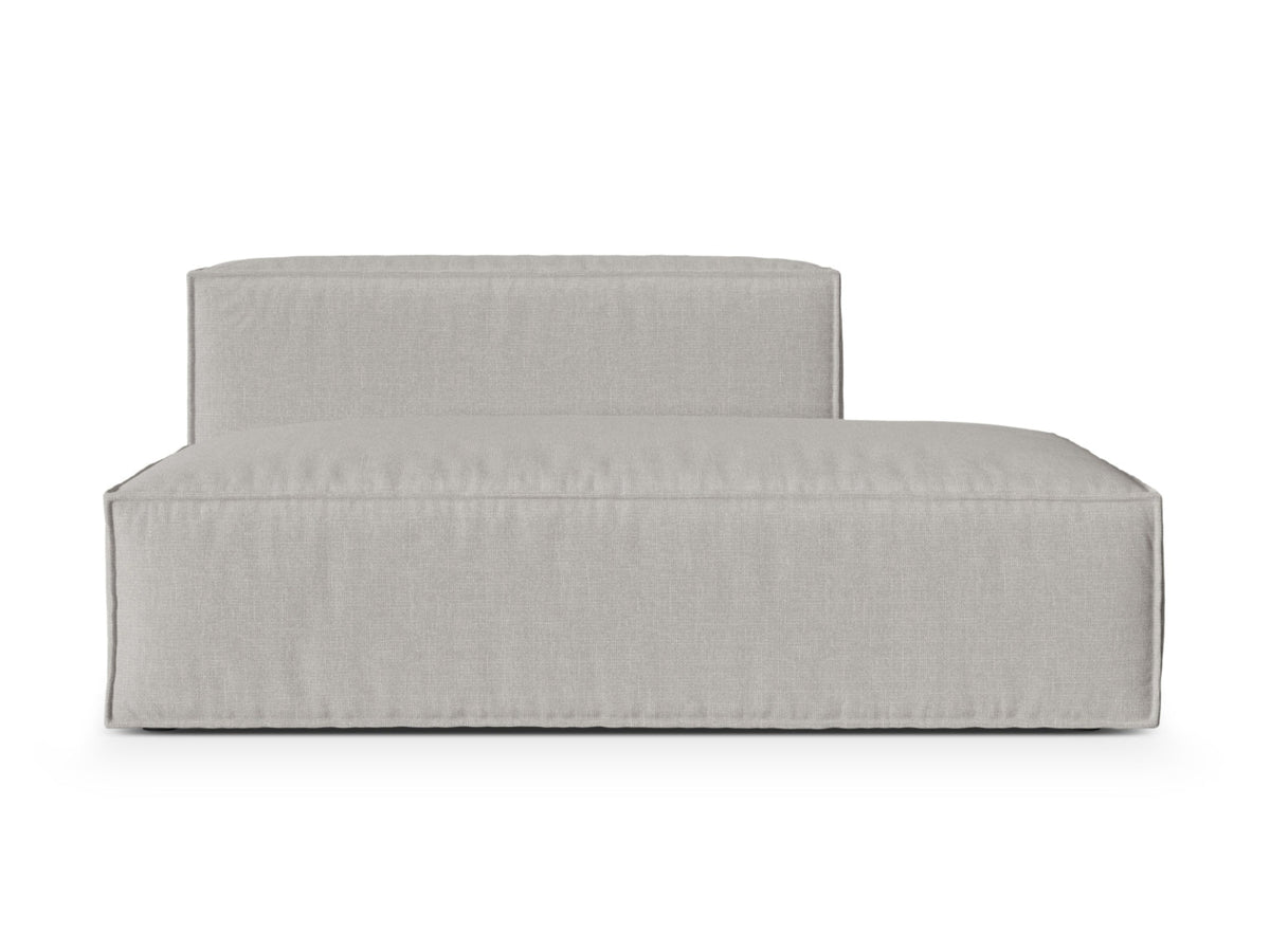 Sofa 3-osobowa z otomaną prawostronną NURIA jasnoszary – Micadoni
