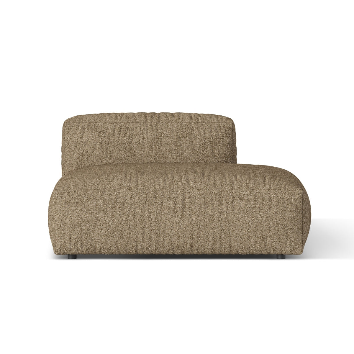 Sofa z otomaną prawostronną MARTINA cappuccino boucle – Micadoni
