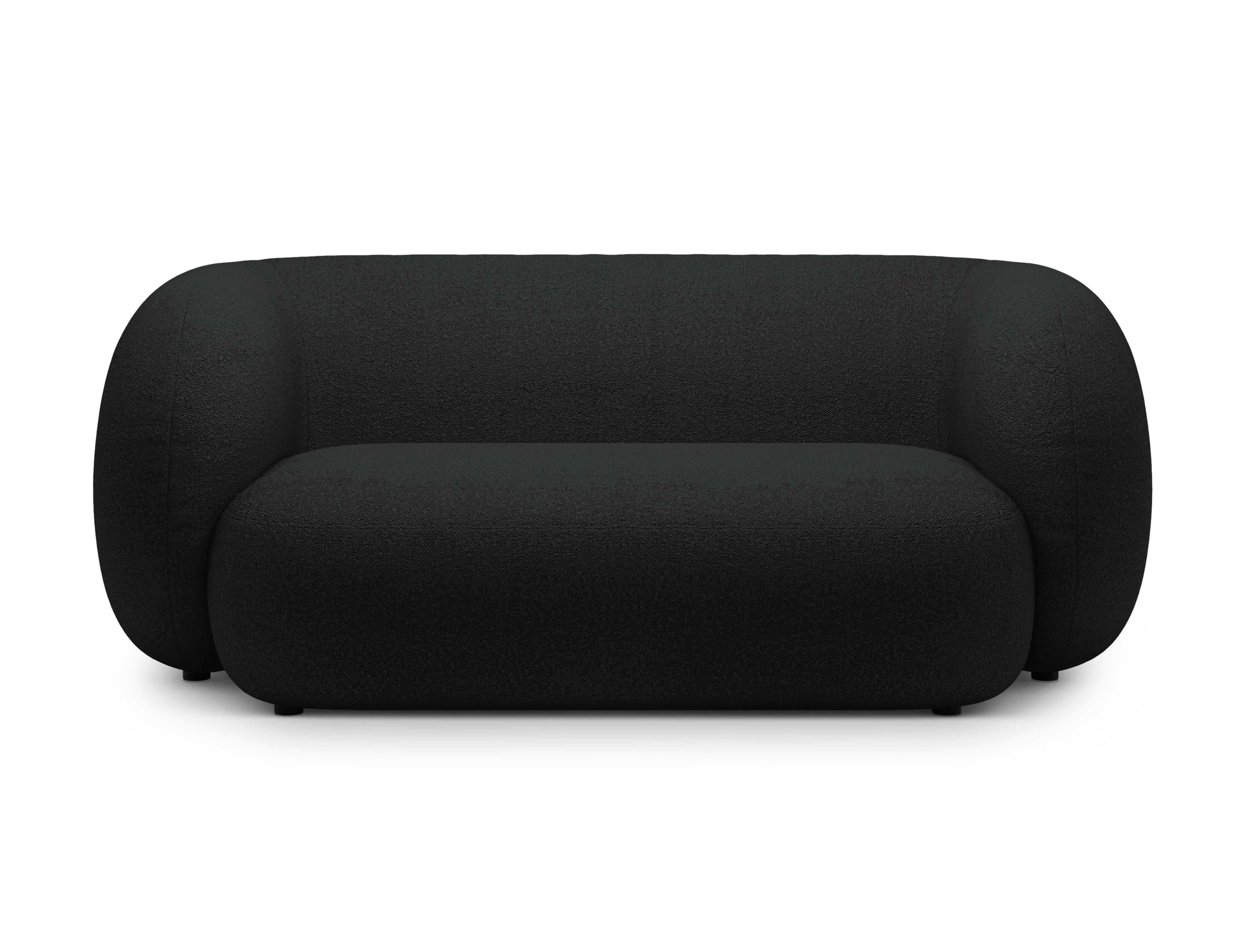 2-seater Sofa KATE black boucle