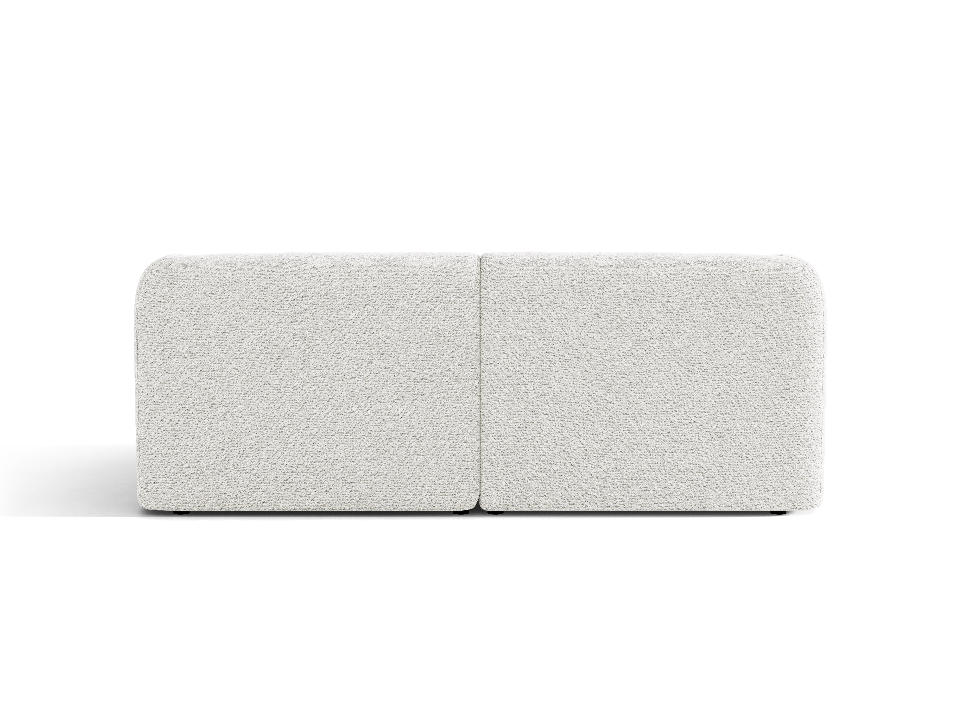 Sofa 2-osobowa MILEY biały boucle – tkanina bouclé