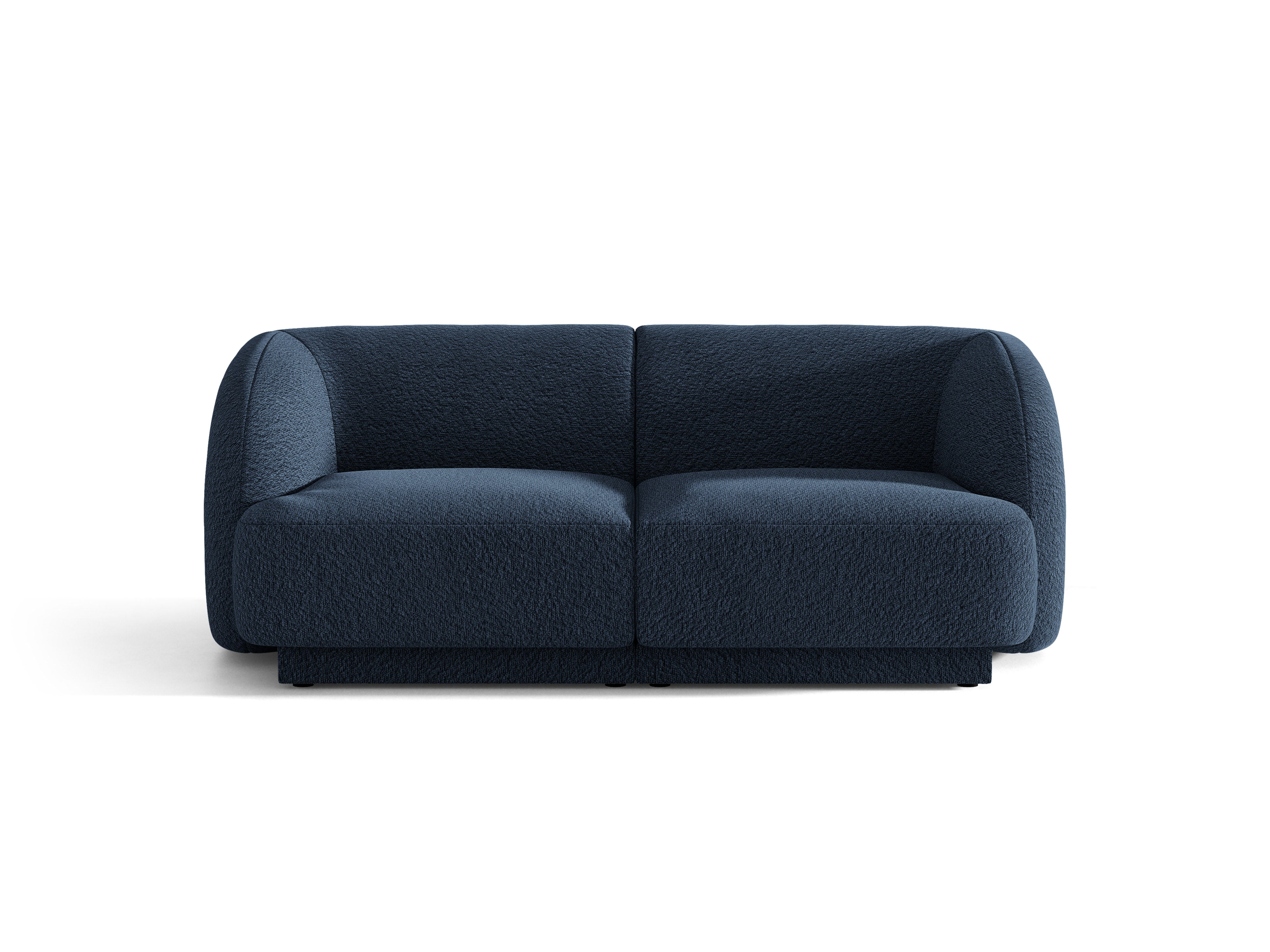 Sofa 2-sitzig MILEY dunkelblau Boucle