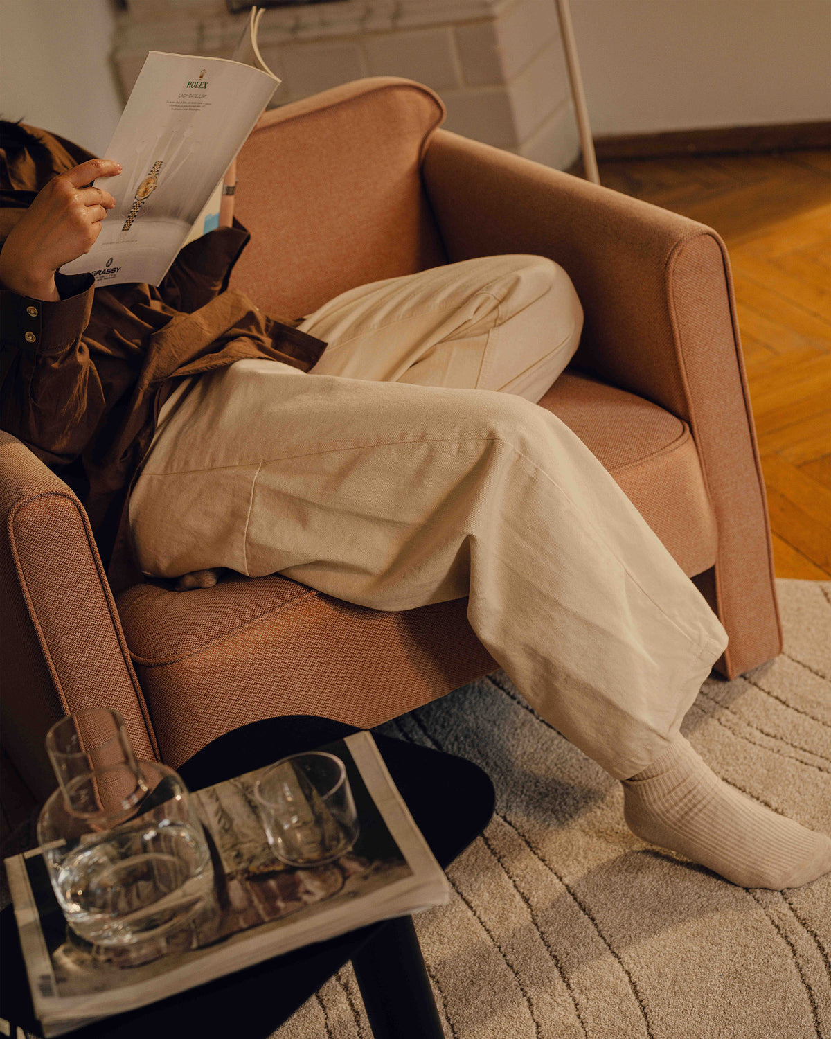 Zweisitzer-Sofa ABBY terrakotta
