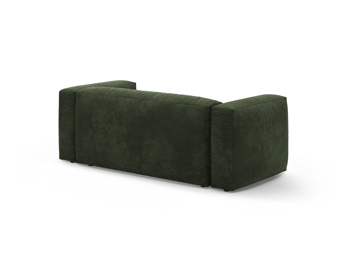 Sofa aksamitna 2-osobowa MARTINA zielony – ujęcie tylne