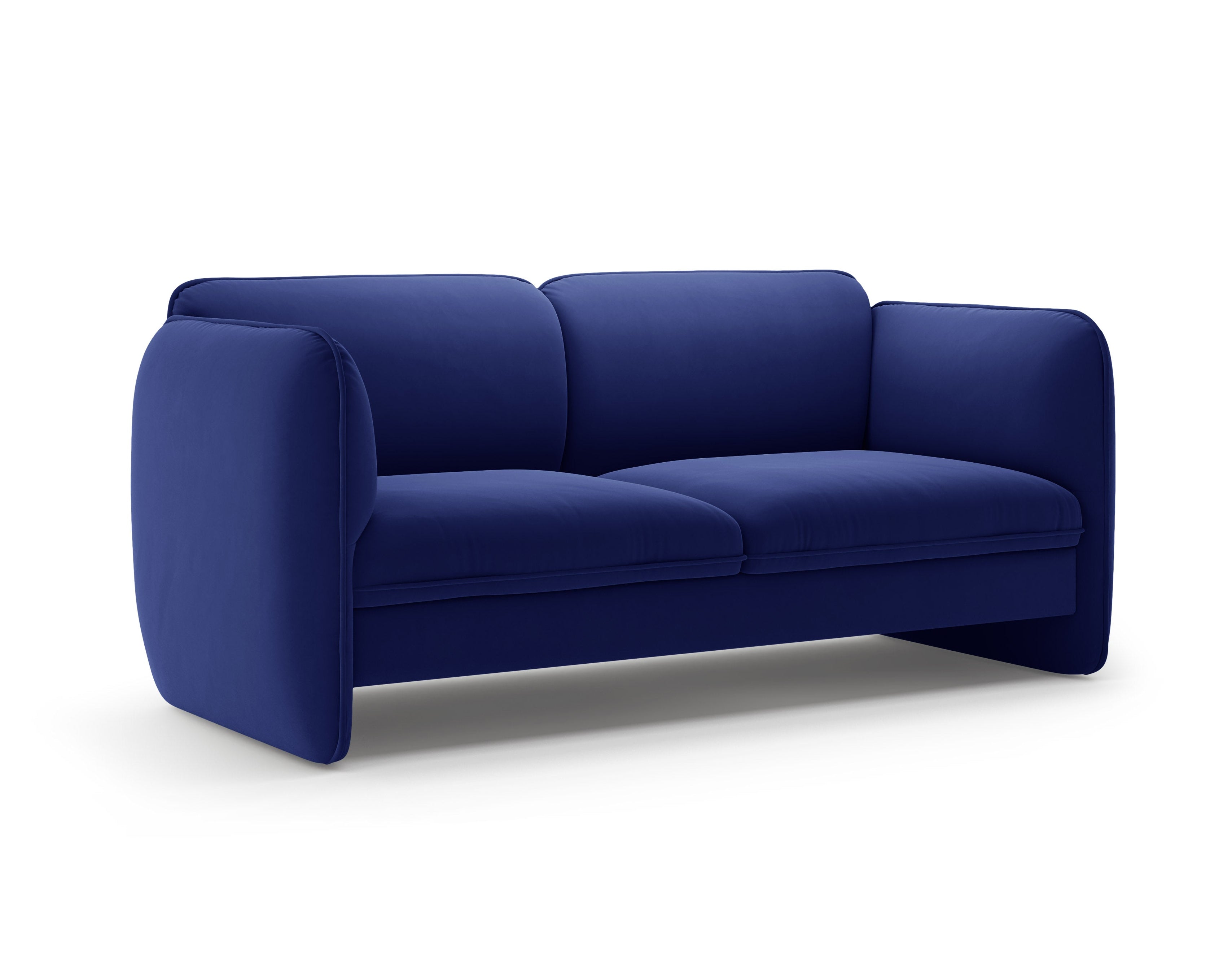 Sofa für 2 Personen aus Samt GEORGIA in Kobaltblau
