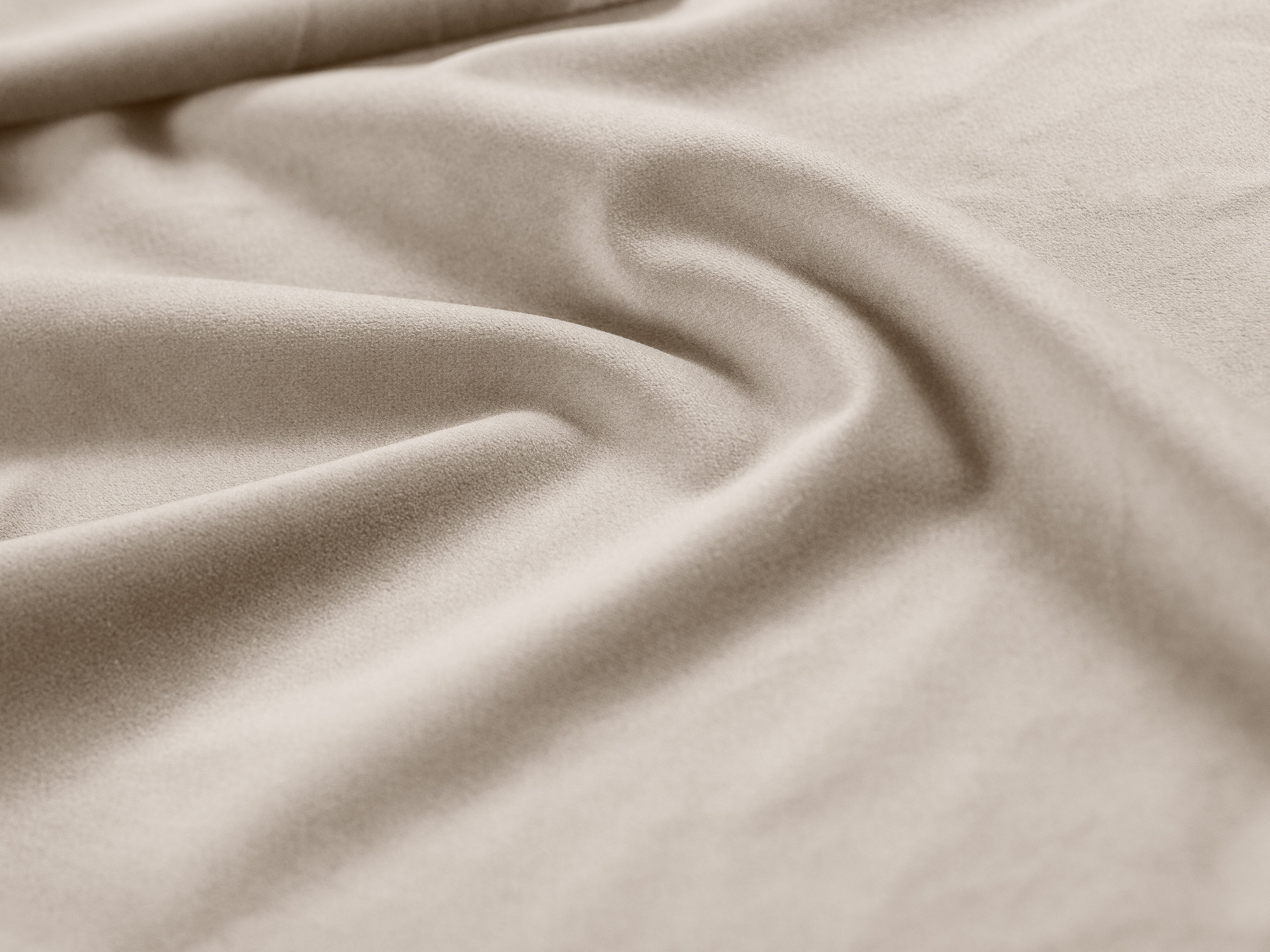 Sofa für 2 Personen aus Samt GEORGIA in Hellbeige