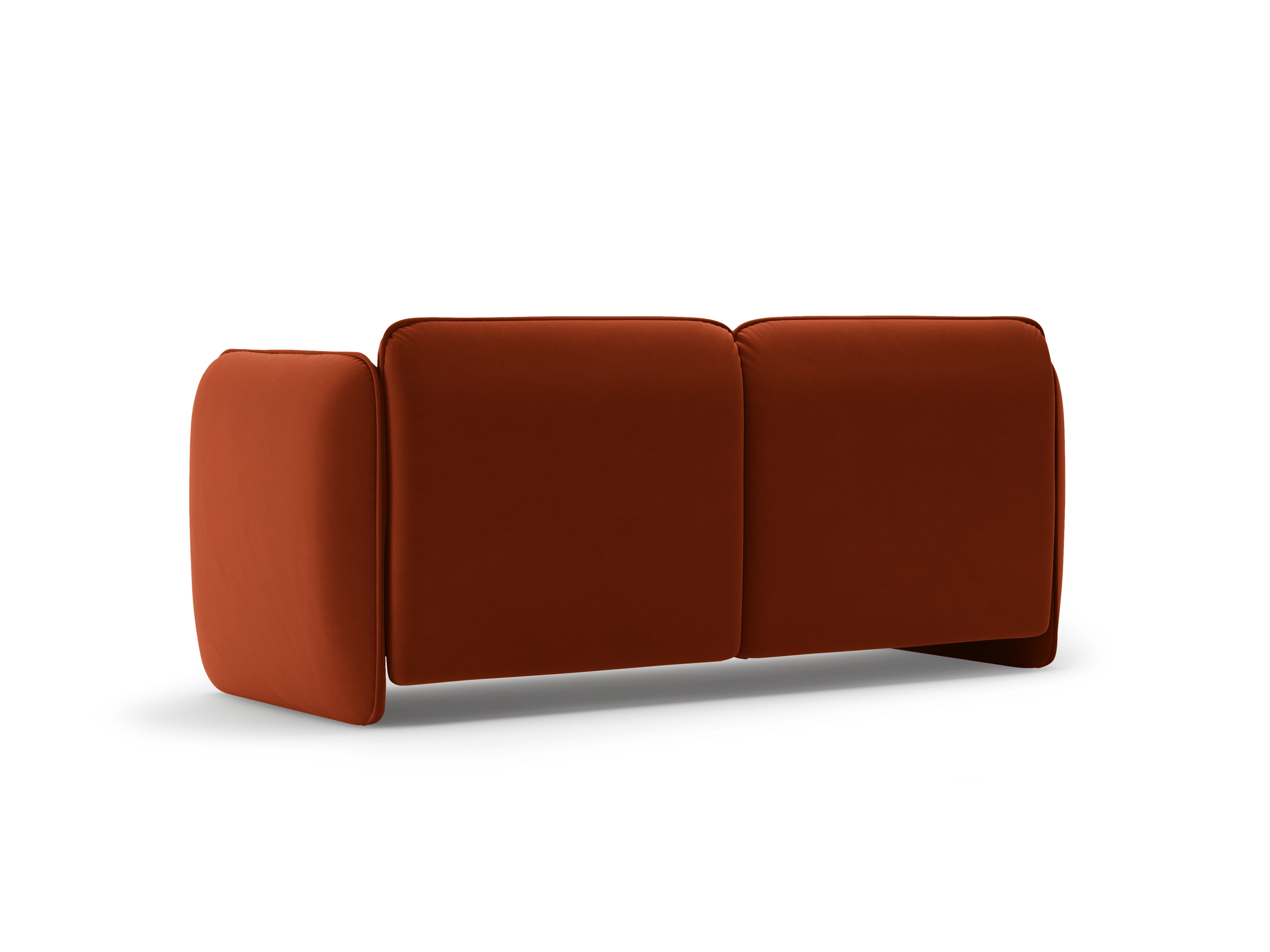 Sofa für 2 Personen aus Samt GEORGIA in Kastanienbraun