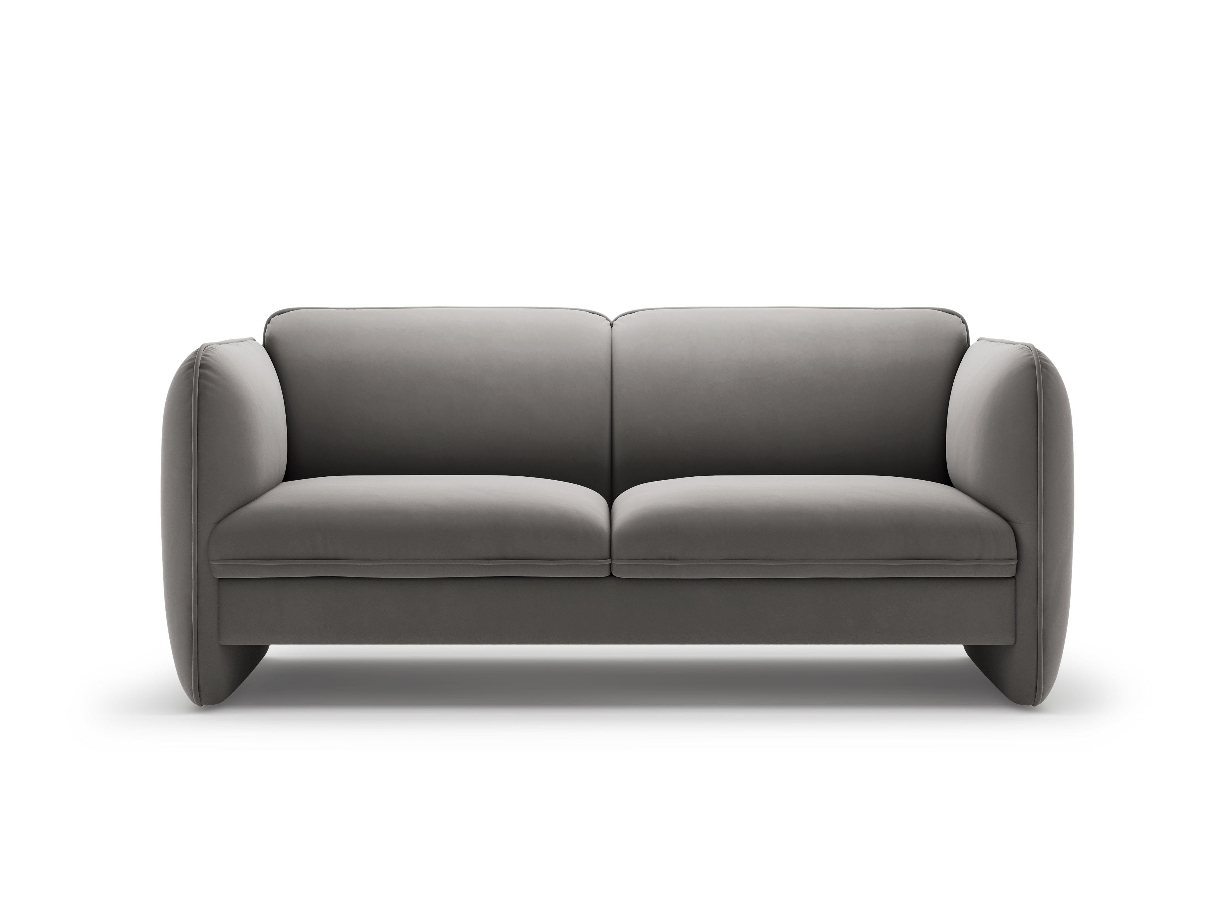 Sofa für 2 Personen aus Samt GEORGIA in Grau