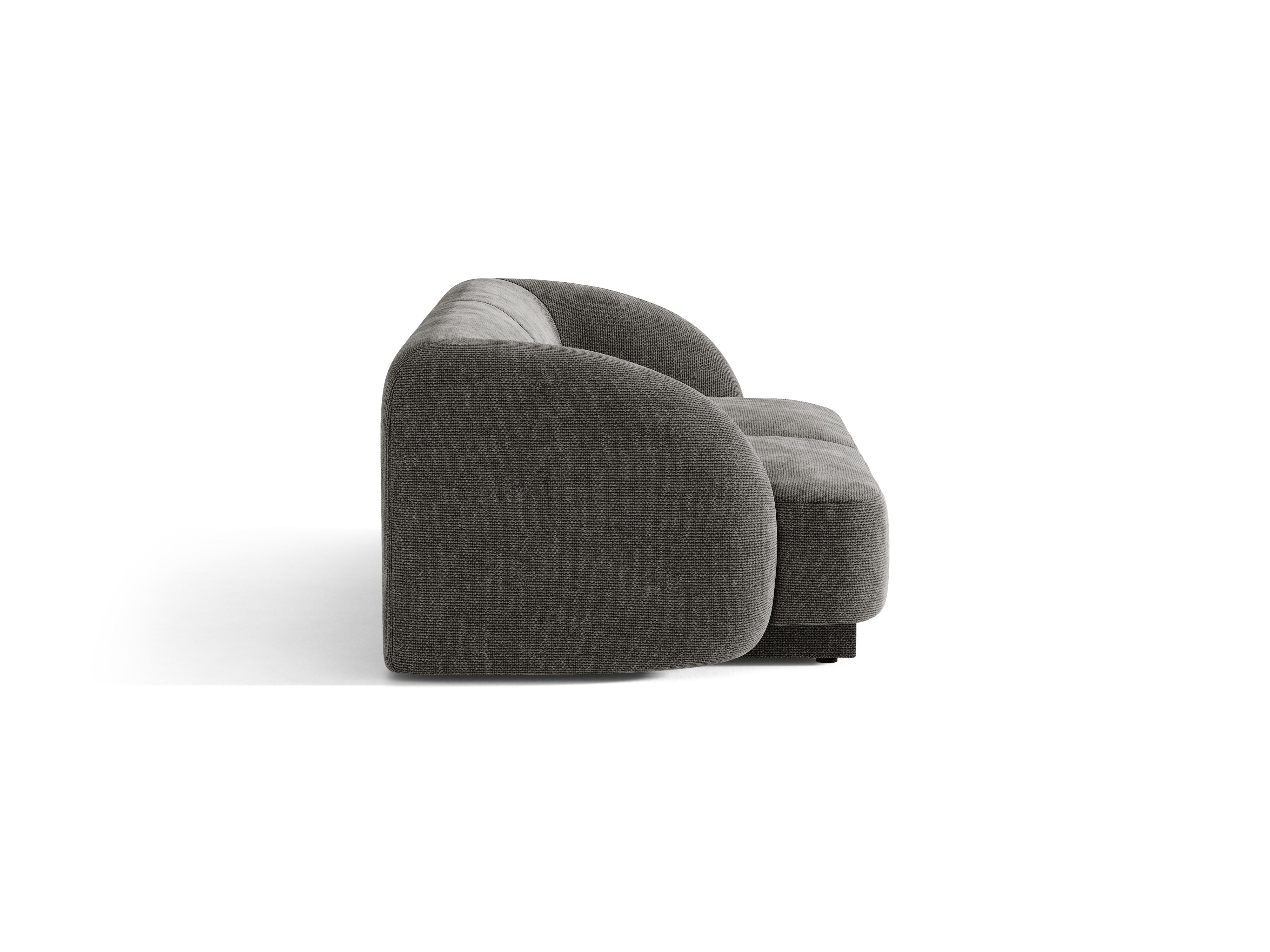 Sofa 2-sitzig MILEY graues Chenille seidig
