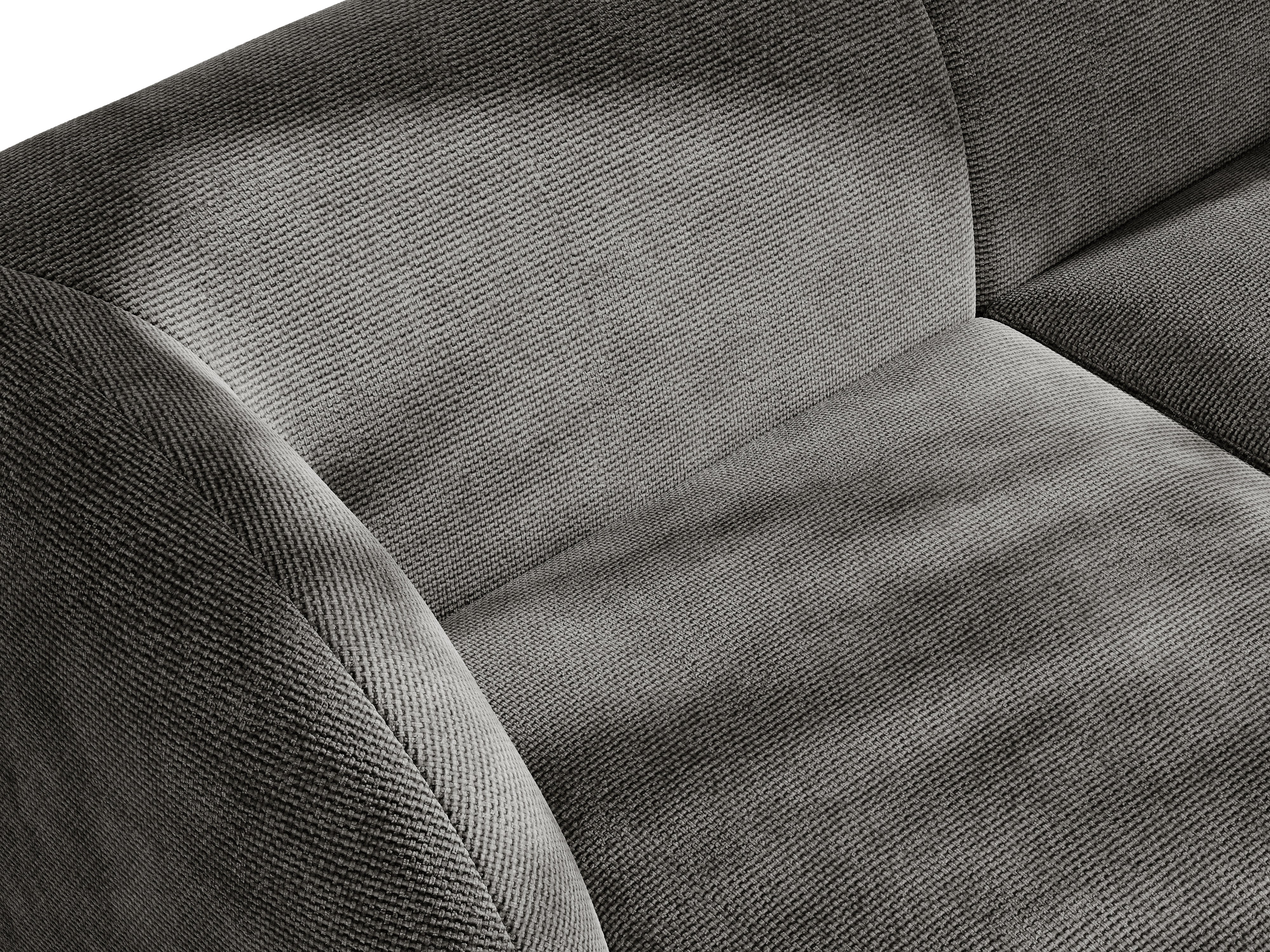 Sofa 2-sitzig MILEY graues Chenille seidig