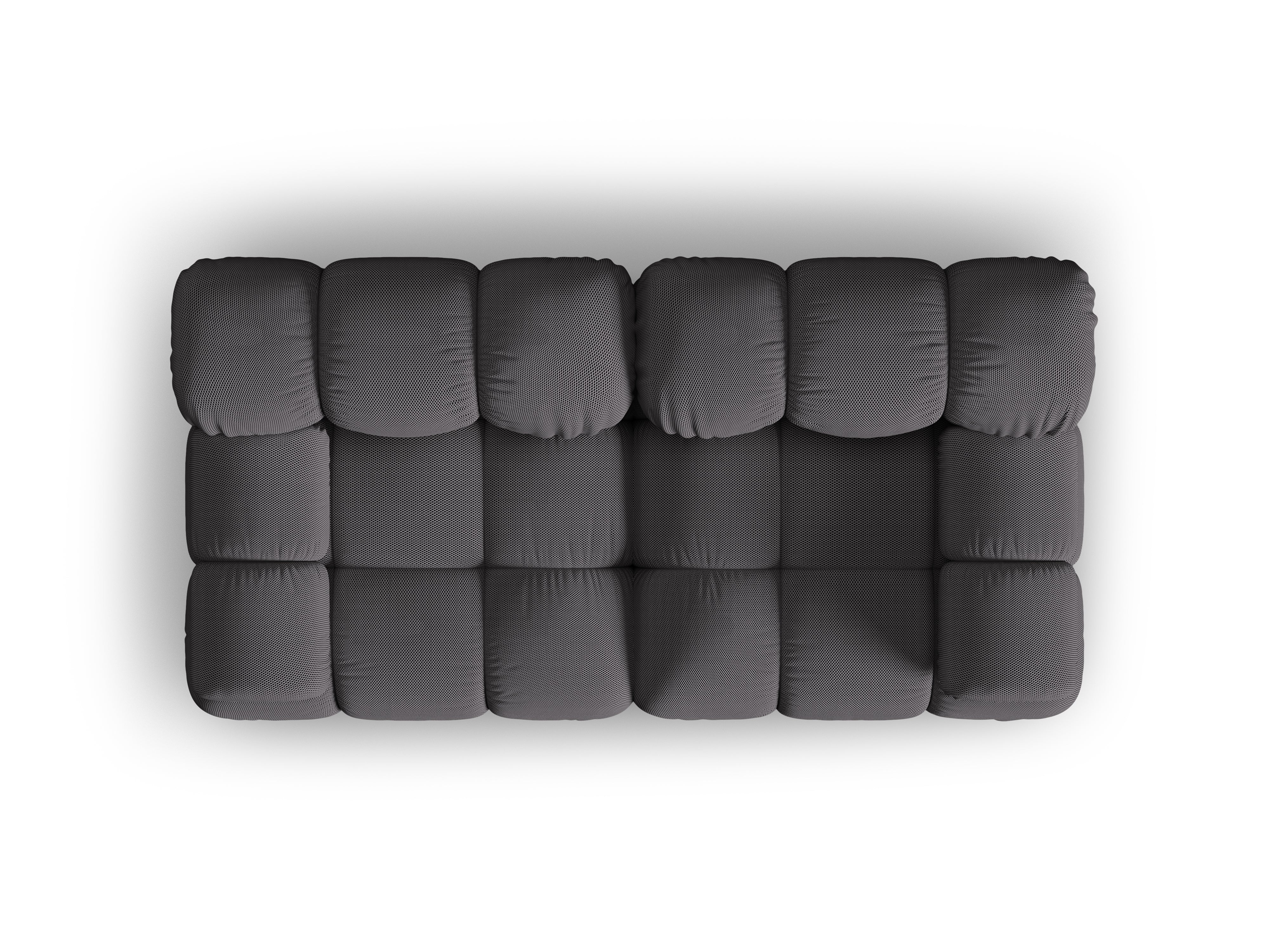 Modulares 2-Sitzer-Sofa BELLIS in Dunkelgrau mit 3D-Stoff