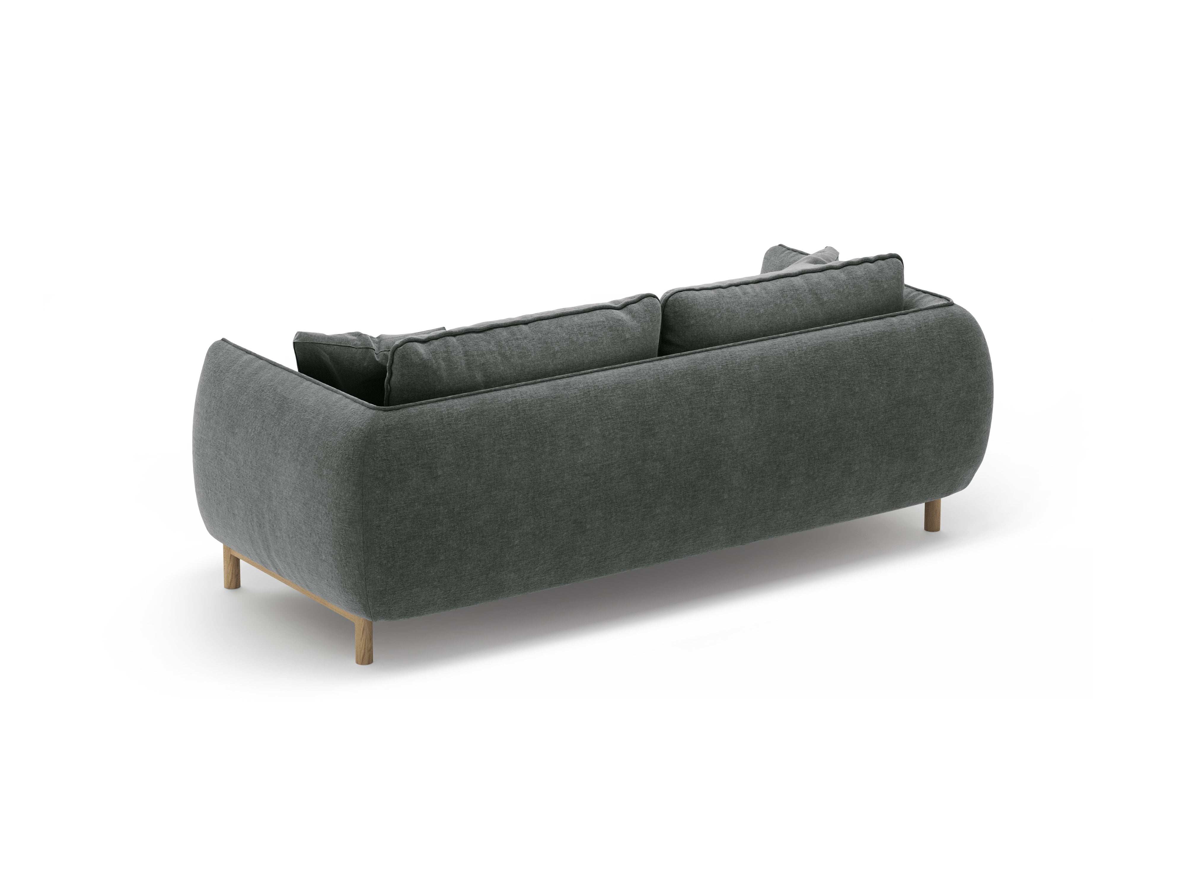 2-seater Sofa ADA dark gray chenille
