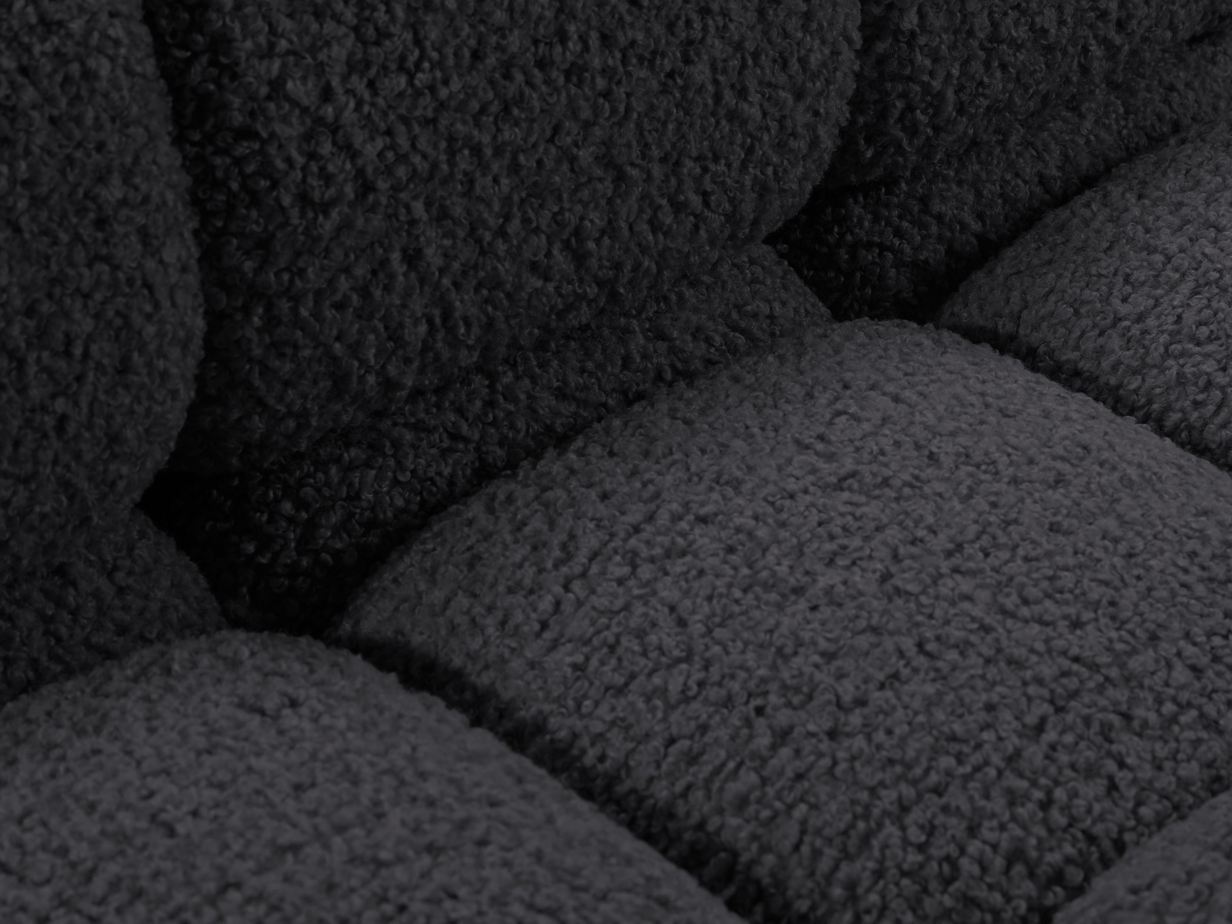 Modulares 2-Sitzer Sofa BELLIS in grafitfarbenem Boucle