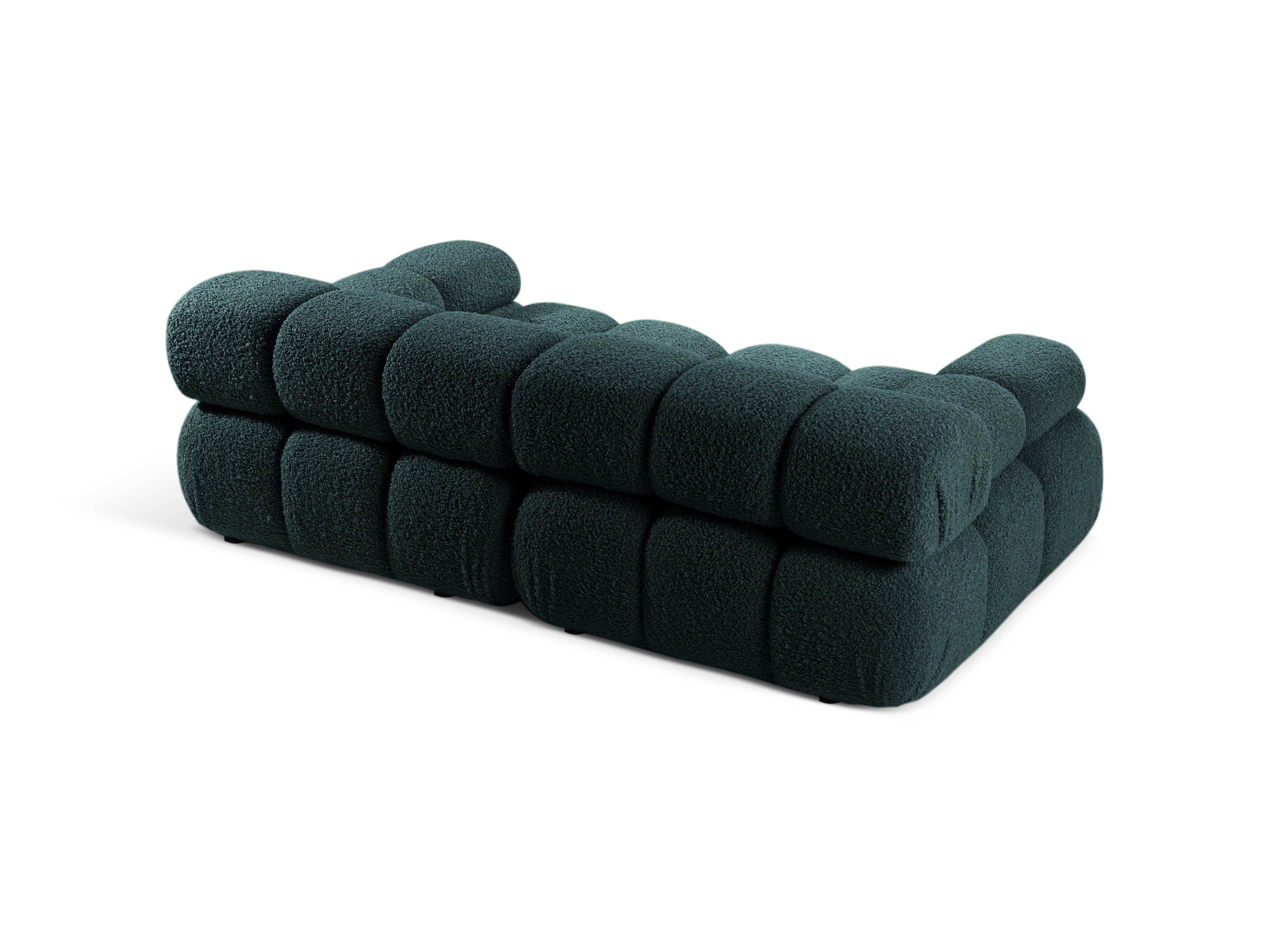 Modulares 2-Sitzer-Sofa BELLIS in petrolblauem Boucle