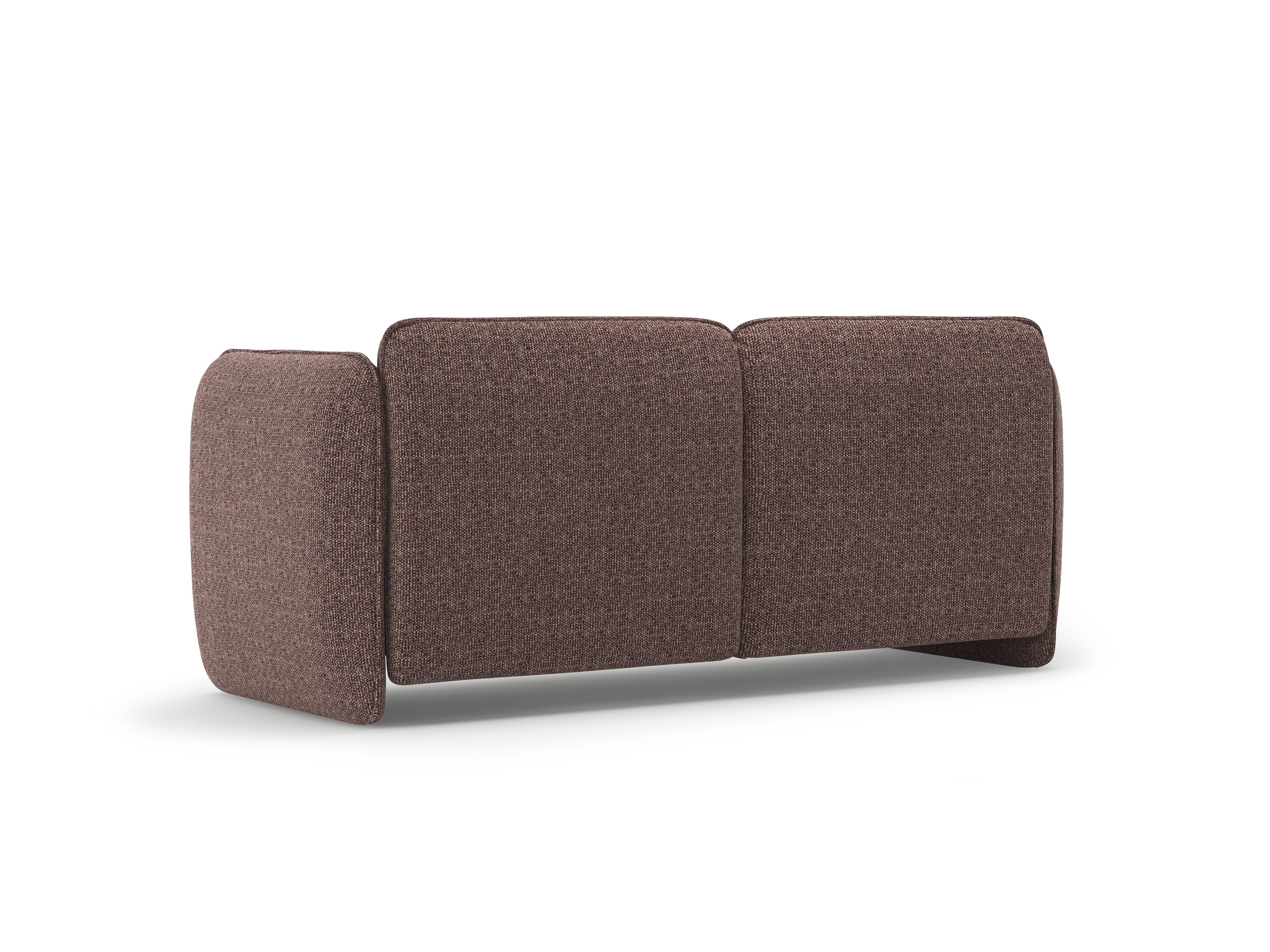Sofa für 2 Personen GEORGIA braunes Chenille