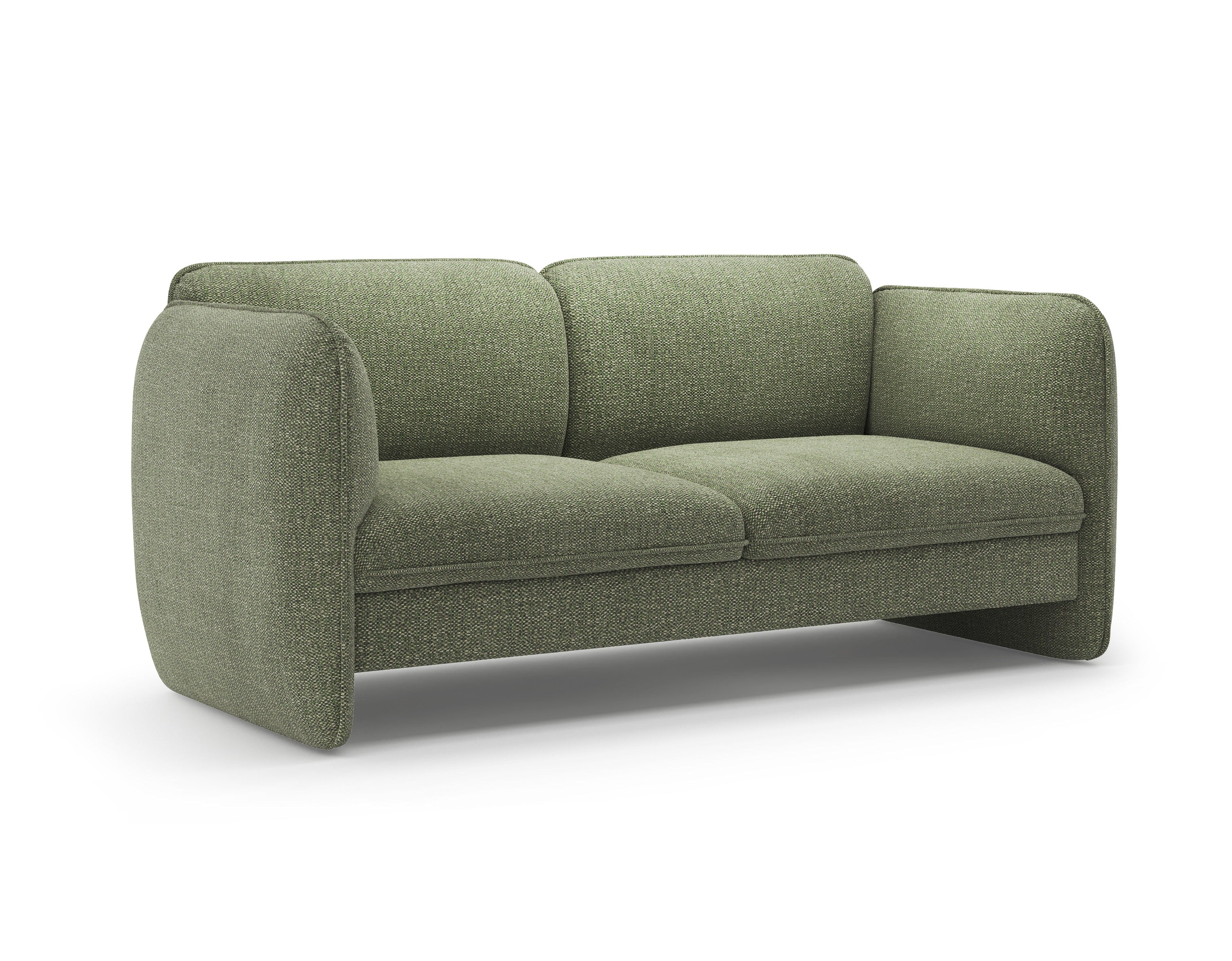Sofa für 2 Personen GEORGIA in grünem Chenille