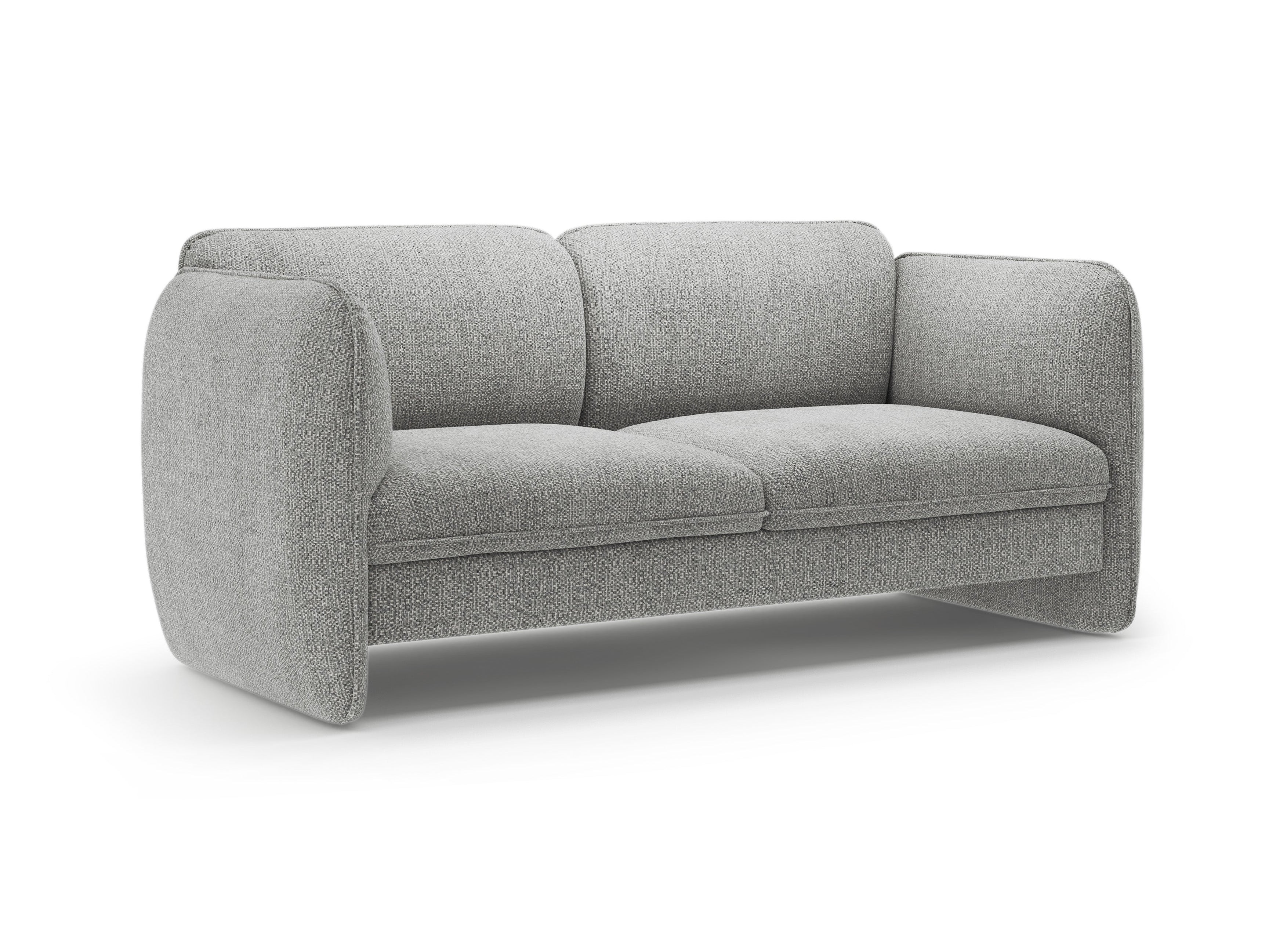 Sofa für 2 Personen GEORGIA in grauem Chenille