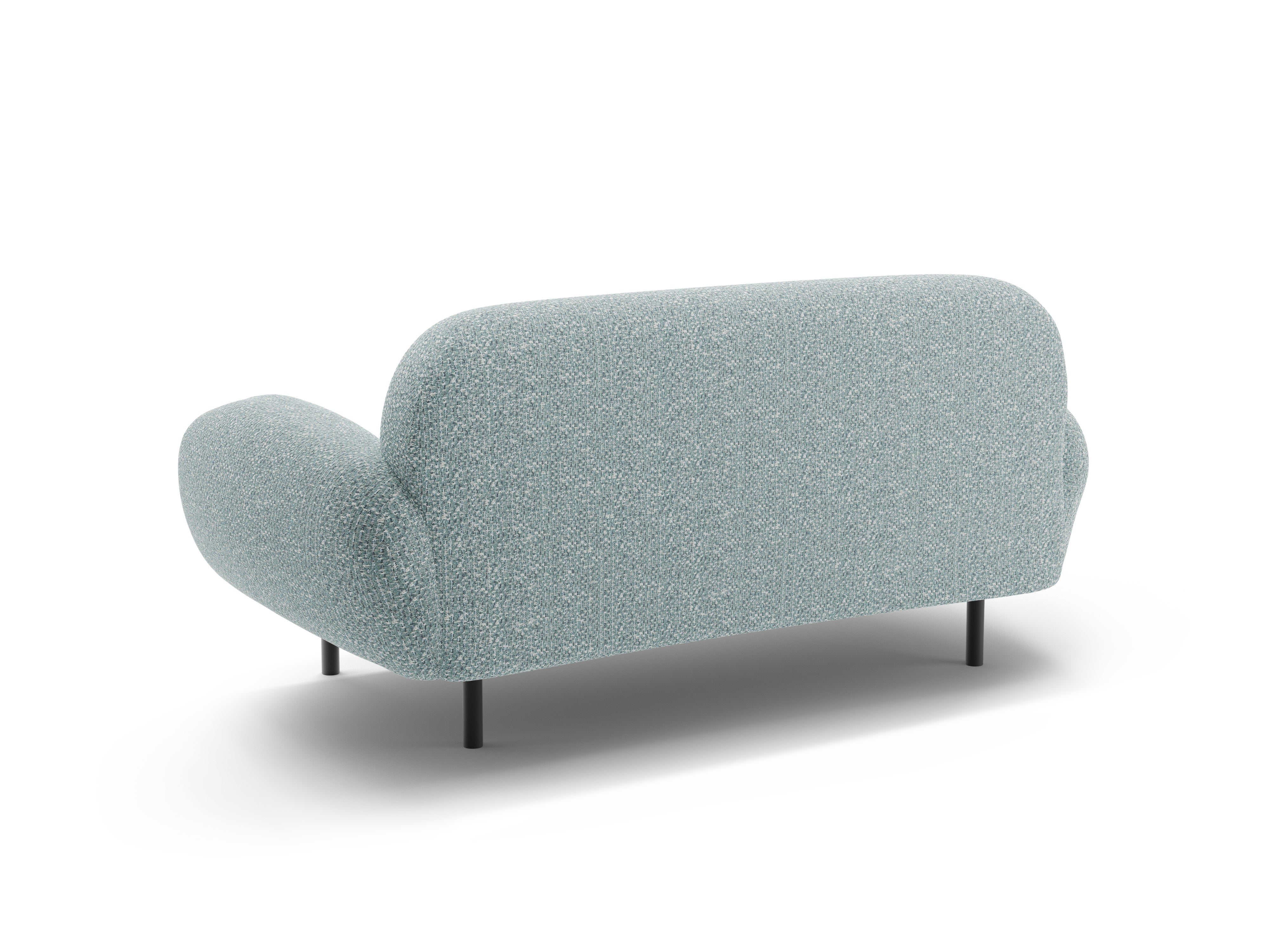 Sofa 2-Sitzer POPPY gedämpftes Blau Chenille