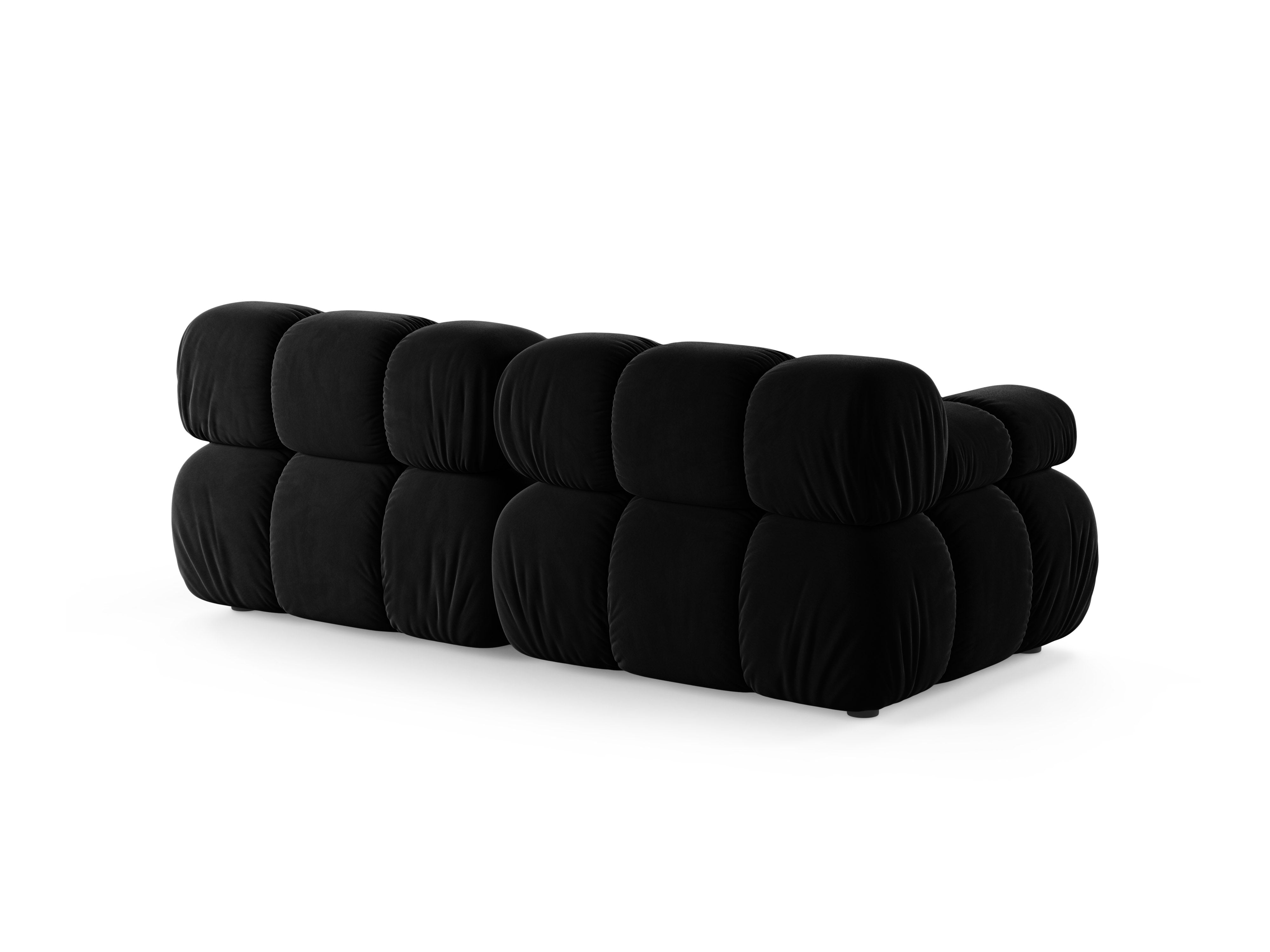 Modulares 2-Sitzer Sofa BELLIS in schwarzem Samt