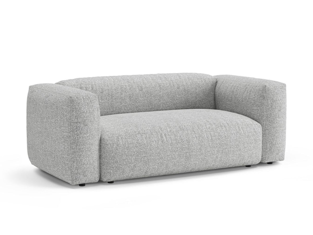 Sofa 2-osobowa MARTINA srebrny boucle – ujęcie boczne