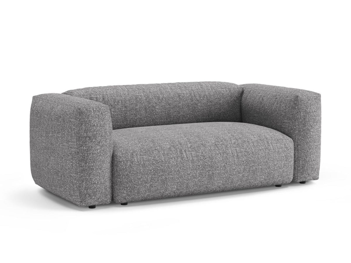 Sofa 2-osobowa MARTINA grafitowy boucle – ujęcie boczne