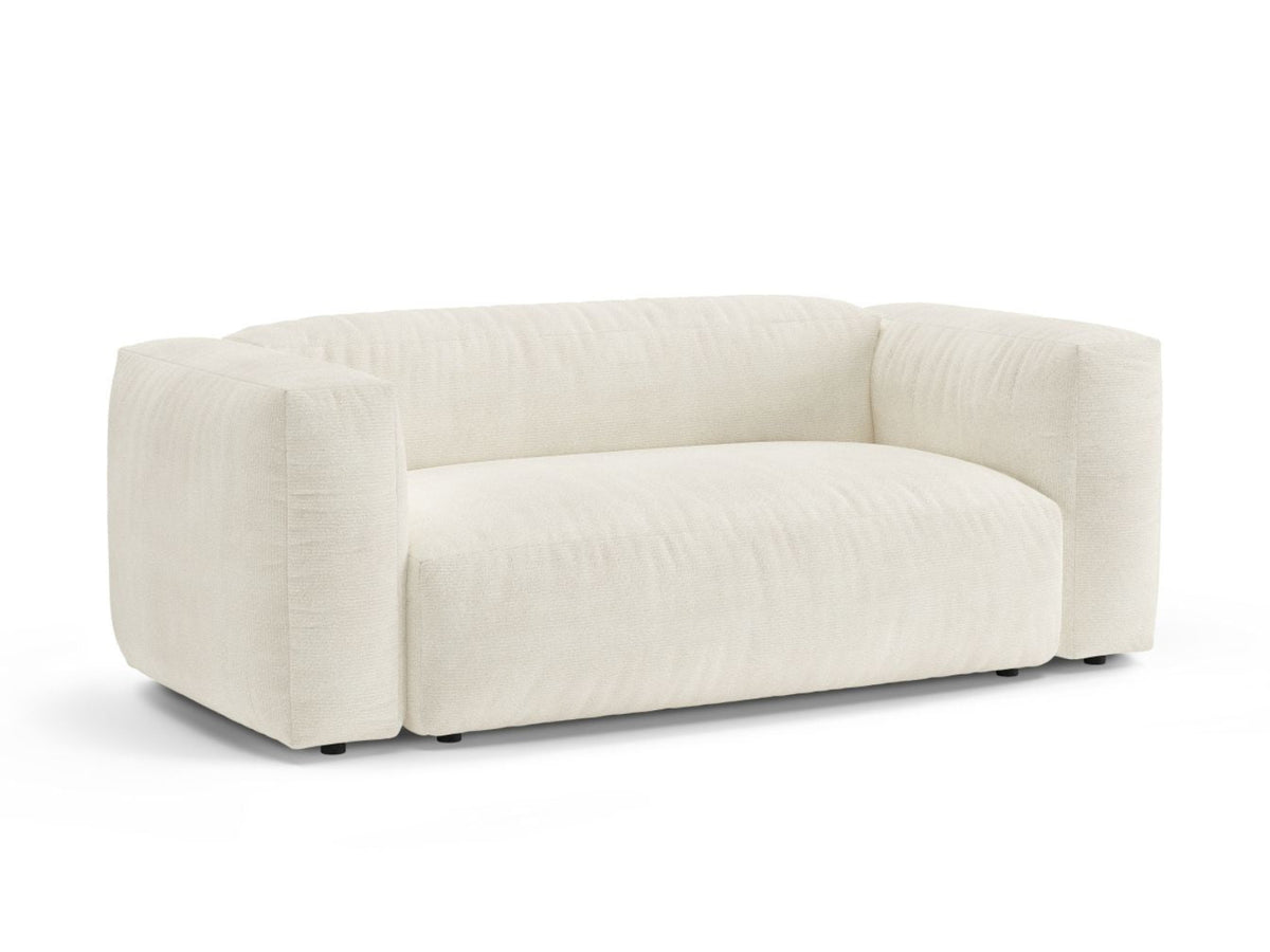 Sofa 2-osobowa MARTINA ecru boucle – ujęcie boczne