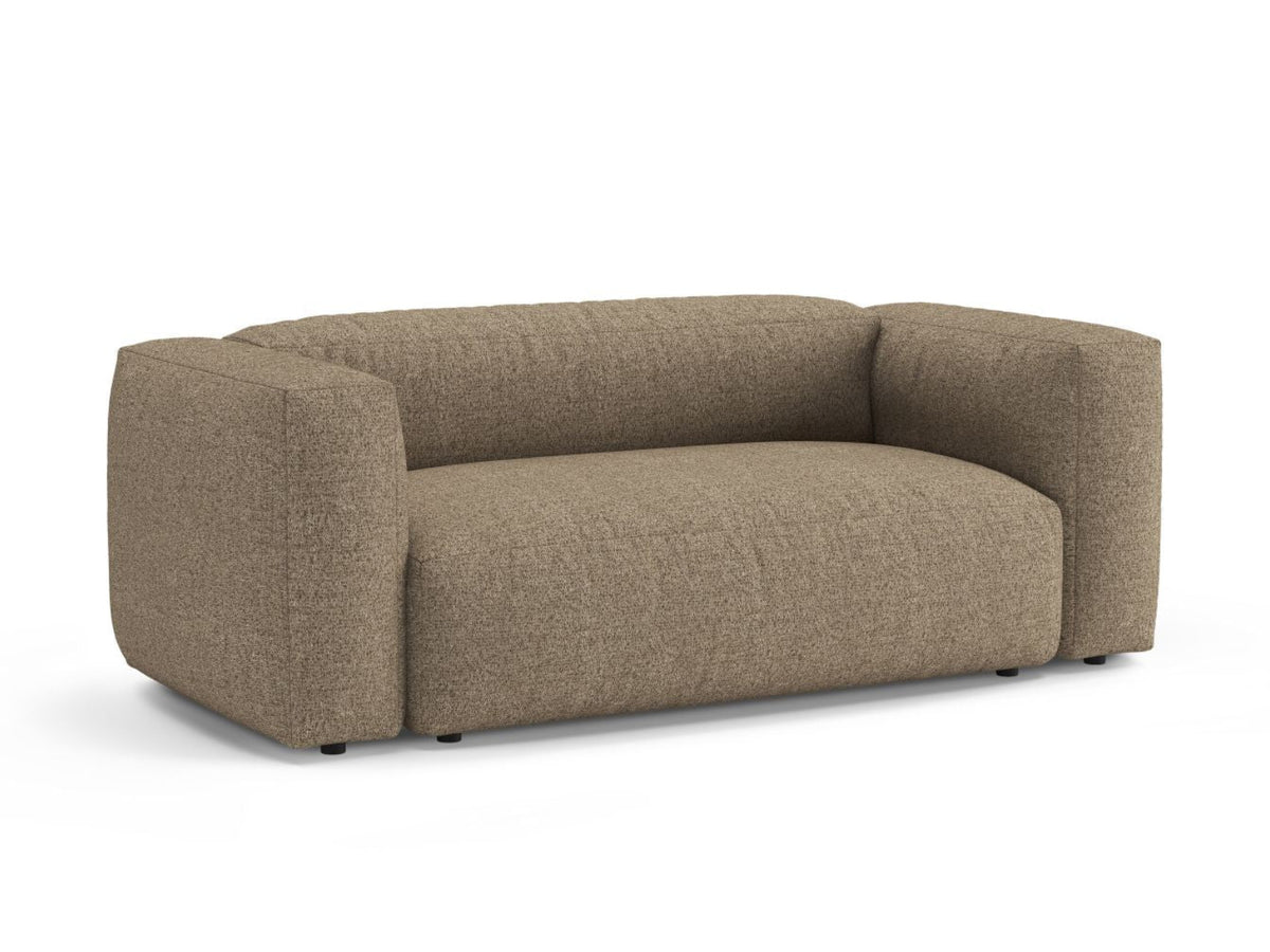 Sofa 2-osobowa MARTINA cappuccino boucle – ujęcie boczne