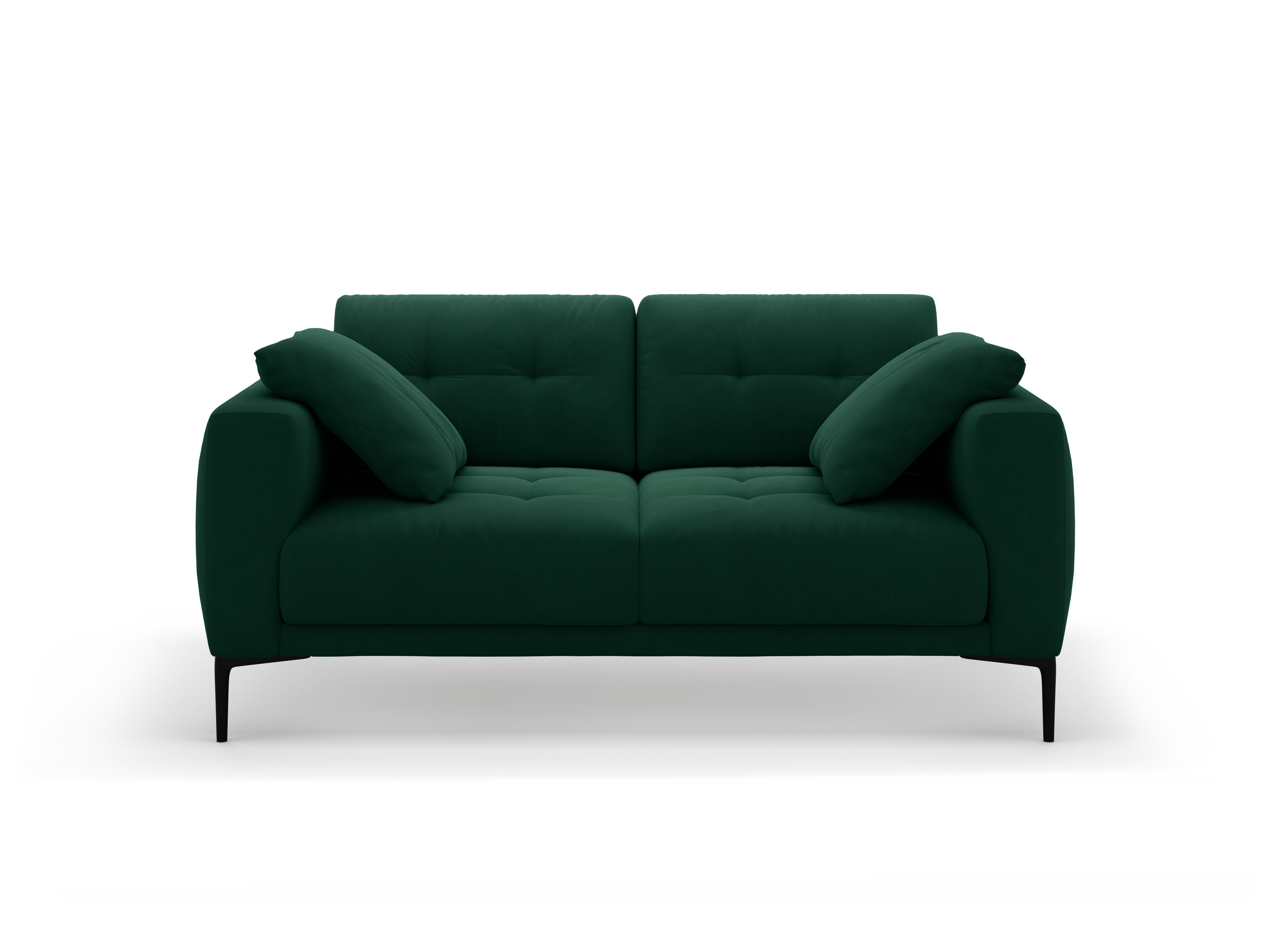 Samtsofa 2-sitzig BEMY flaschengrün