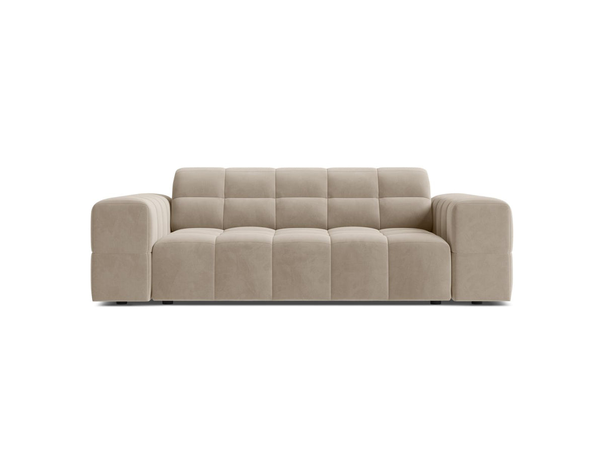 Sofa aksamitna 2-osobowa JENNIFER ciemnobeżowy Bluvel – Micadoni