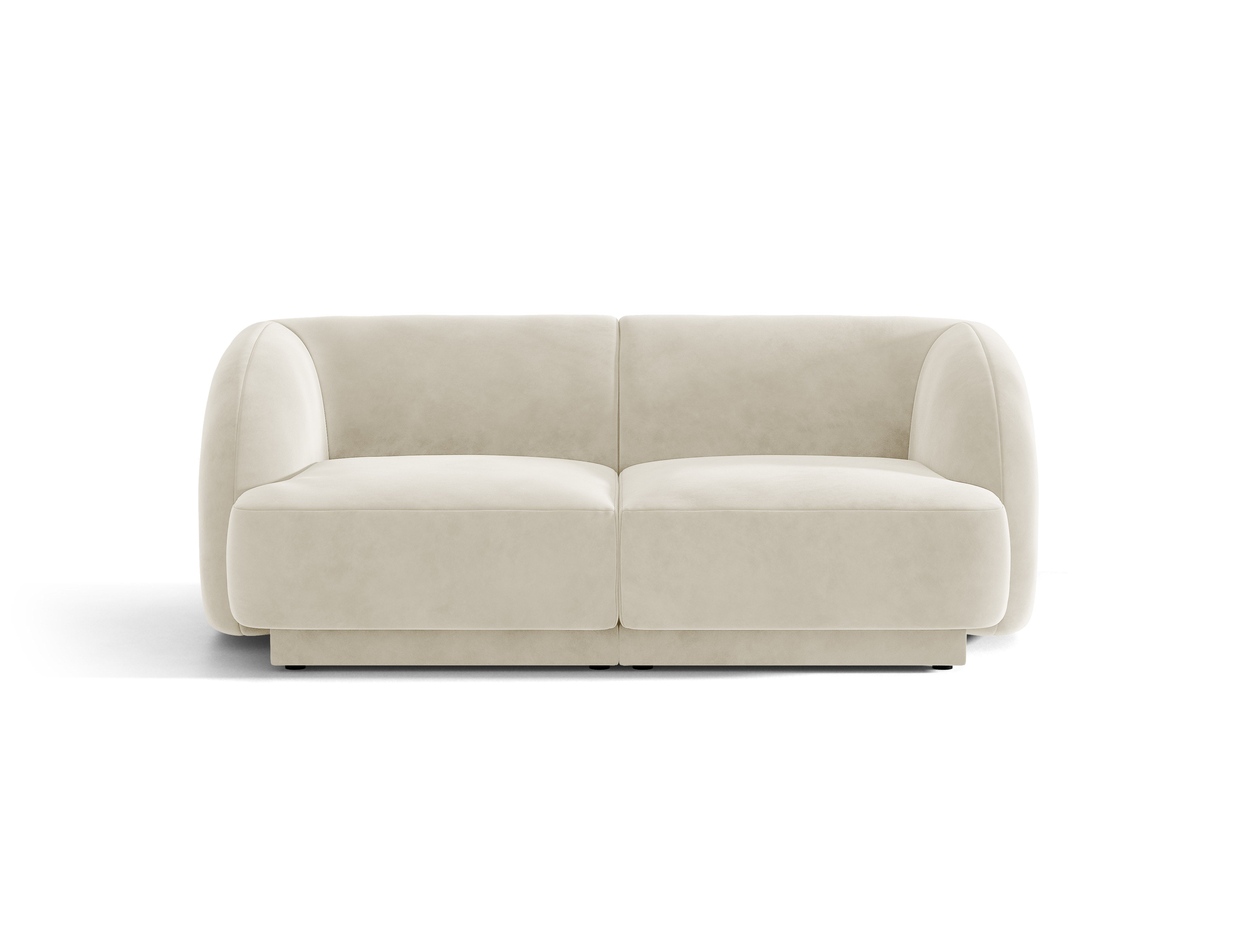 Sofa aus Samt 2-sitzig MILEY beige