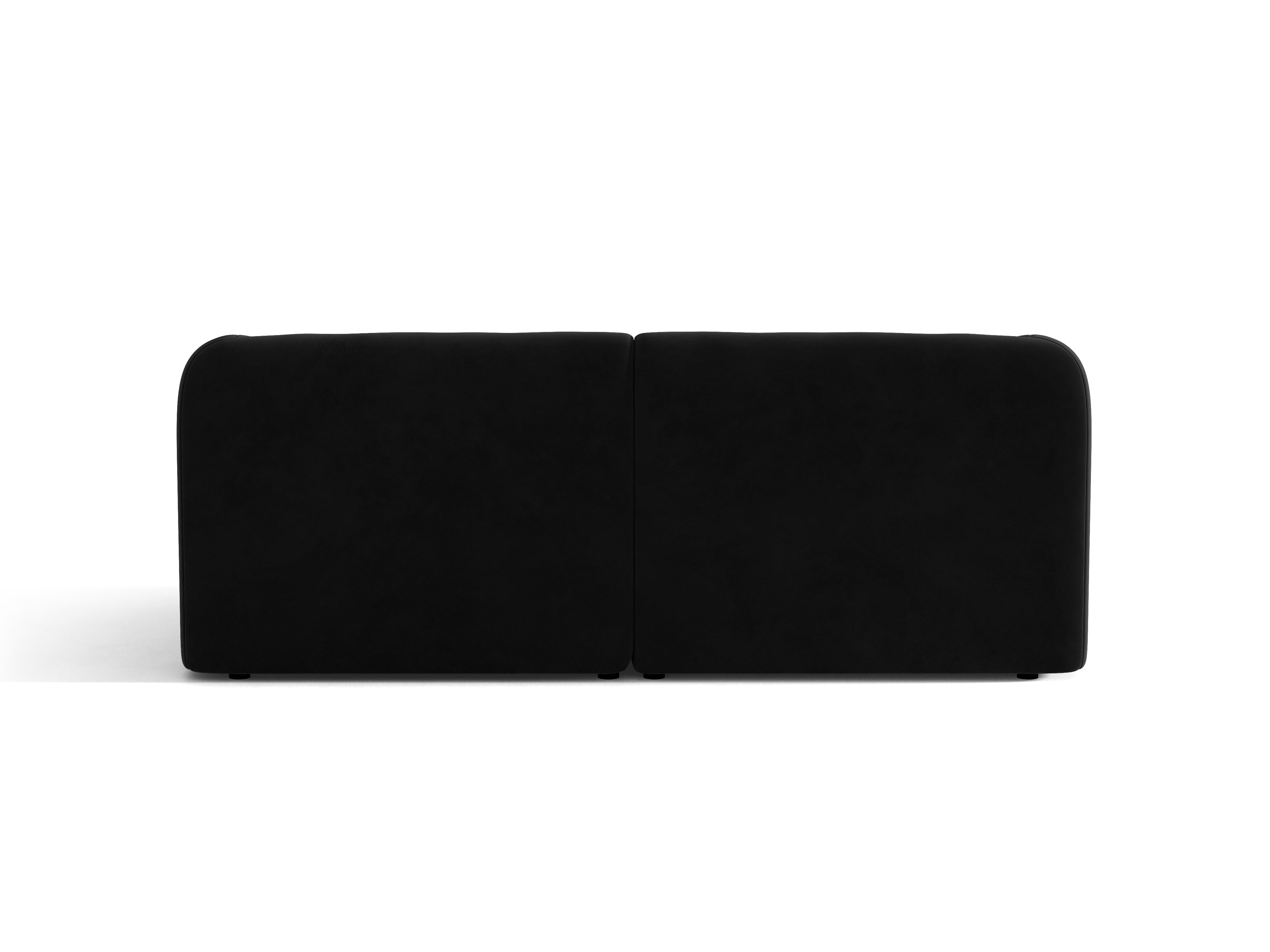 Sofa aus Samt 2-sitzig MILEY schwarz