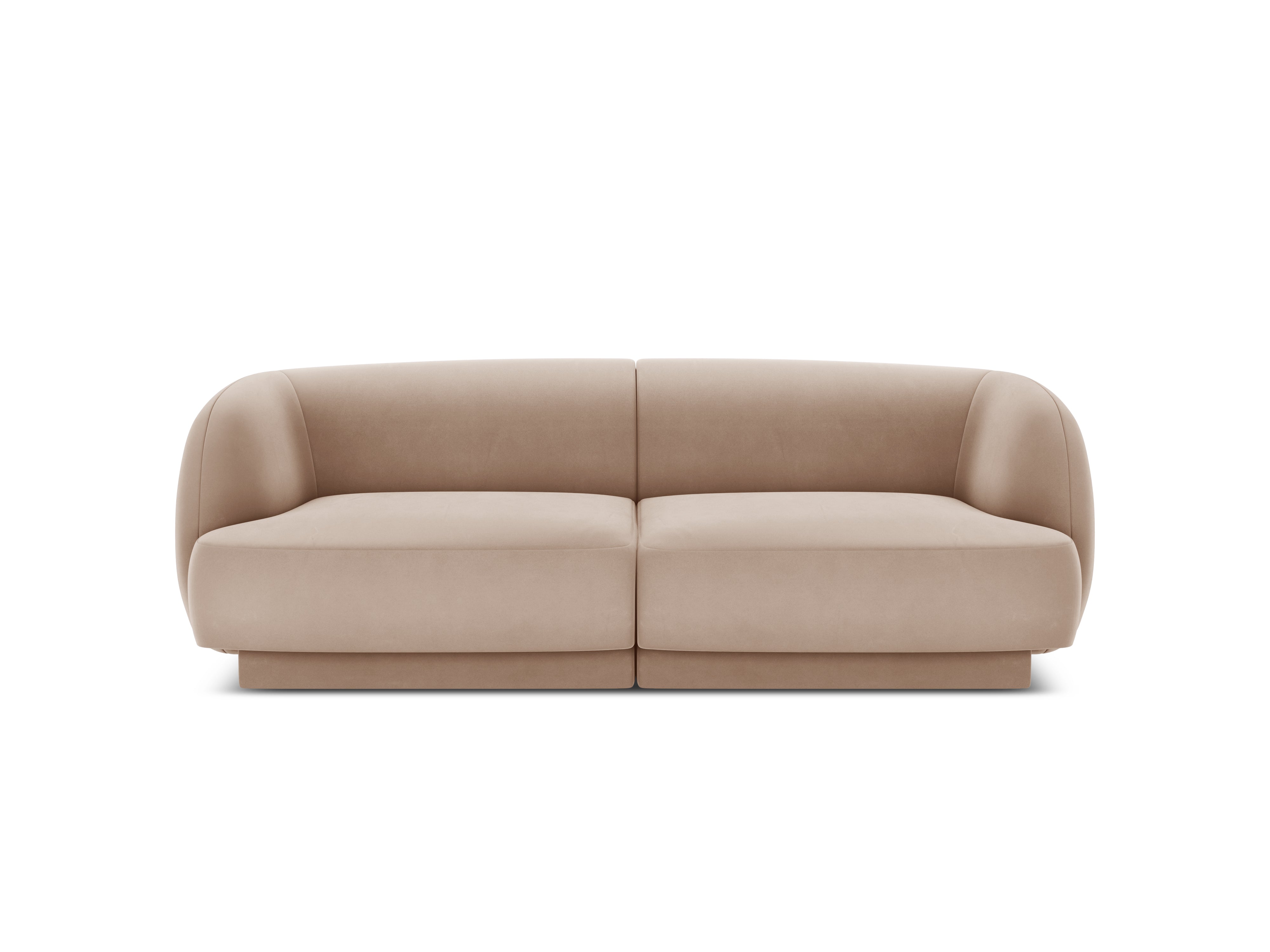 Sofa aksamitna 2-osobowa MILEY cappuccino Micadoni    Eye on Design