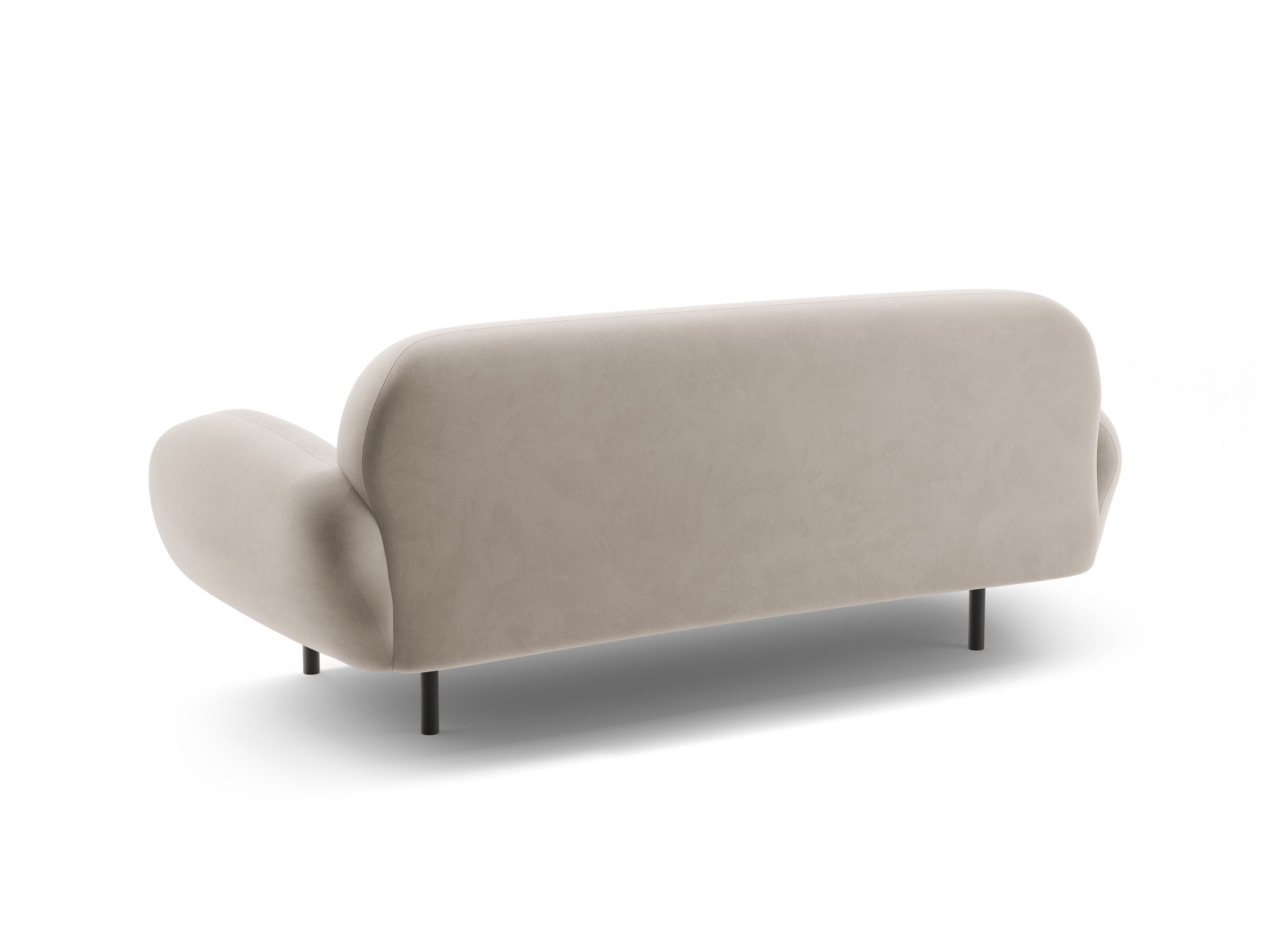 Sofa aus Samt 2,5-sitzig POPPY hellbeige