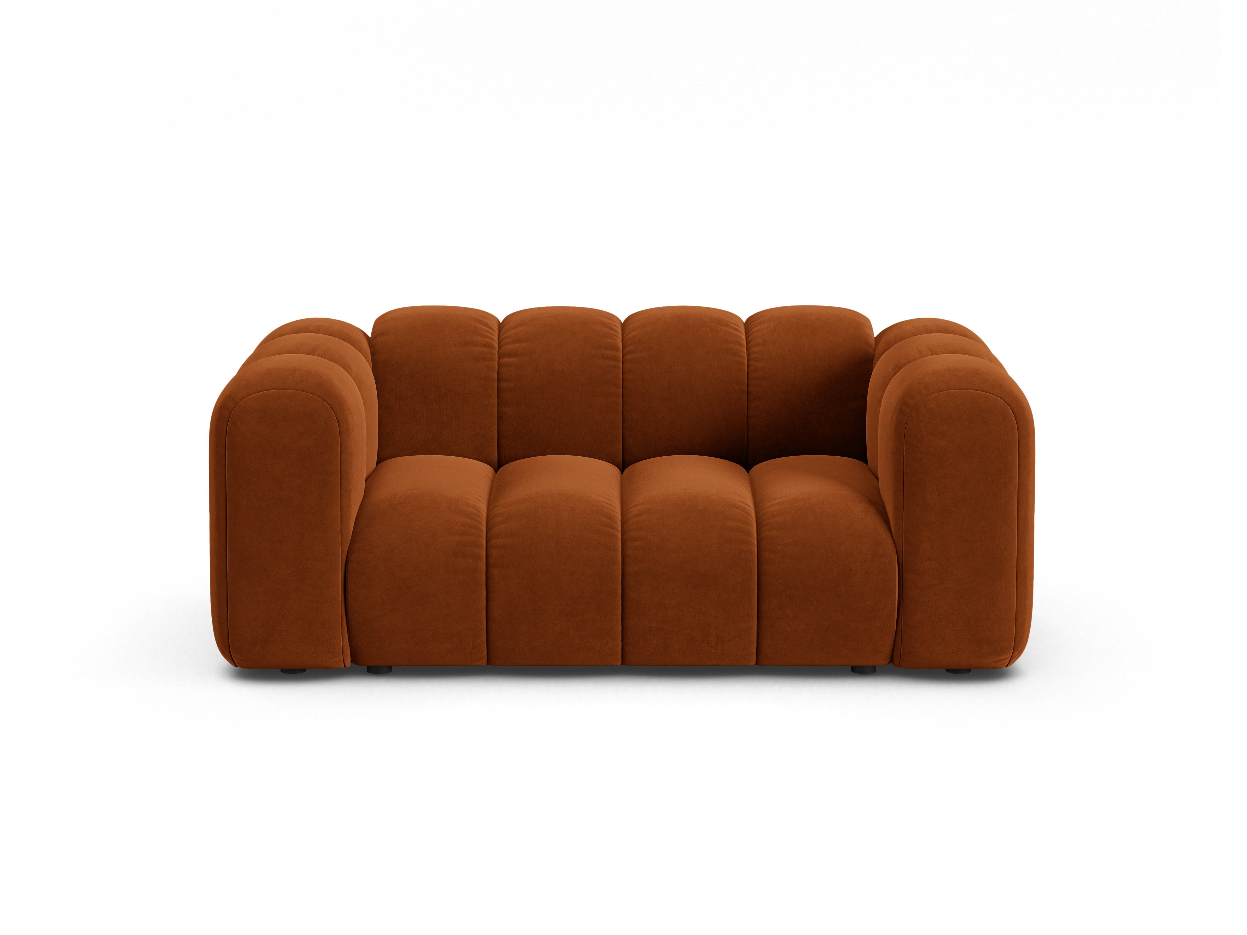 Sofa aus Samt 2-sitzig LUPINE ziegelrot