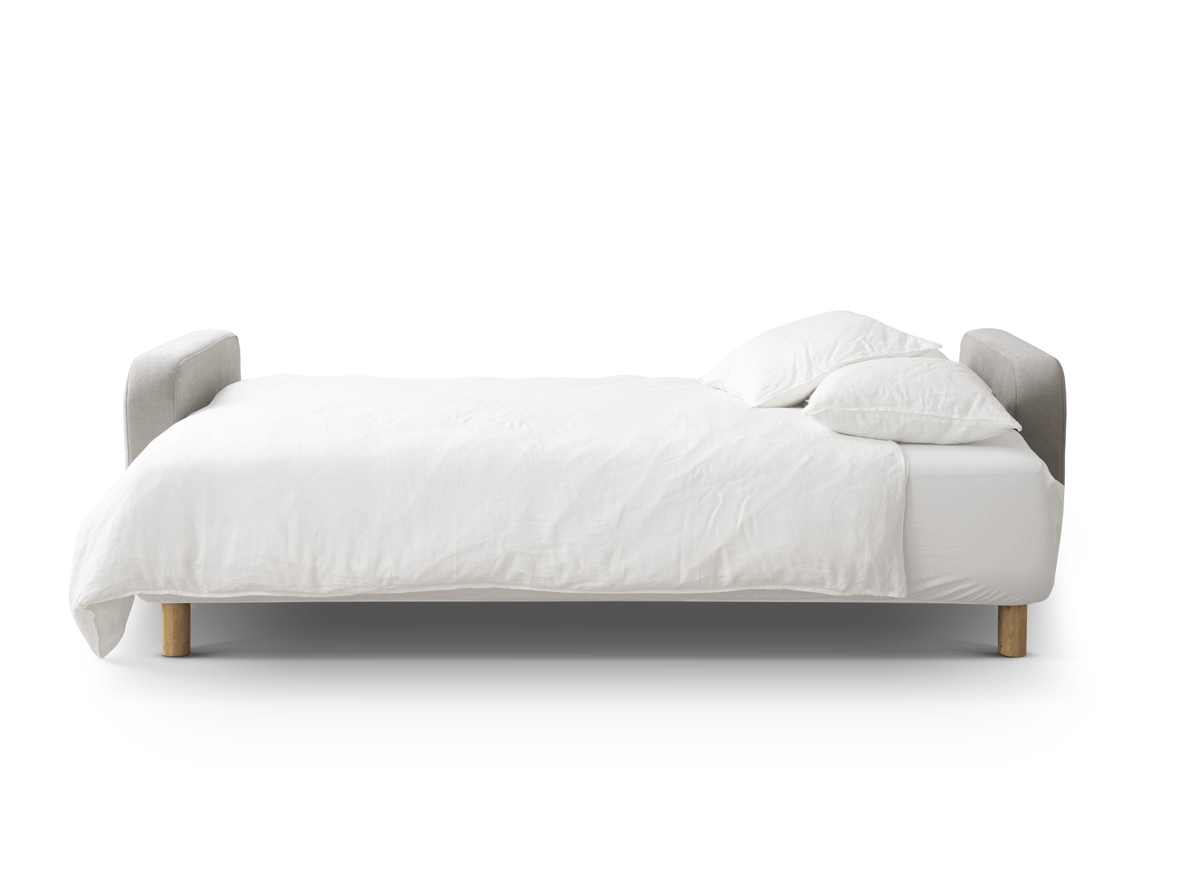 ELEN Beige Chenille Sofa with Sleeping Function