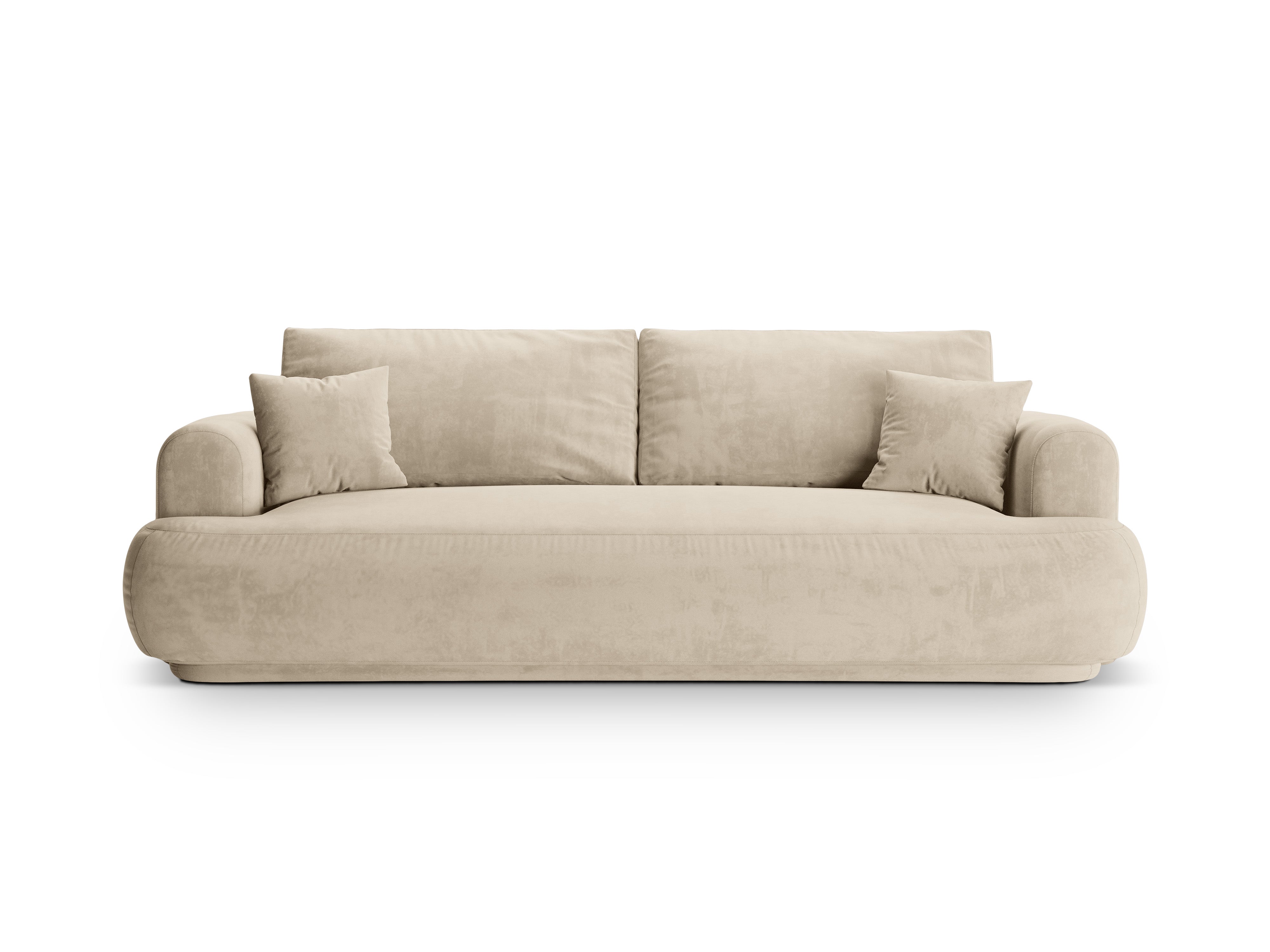 Samtsofa mit Ella Light Beige Schlaffunktion