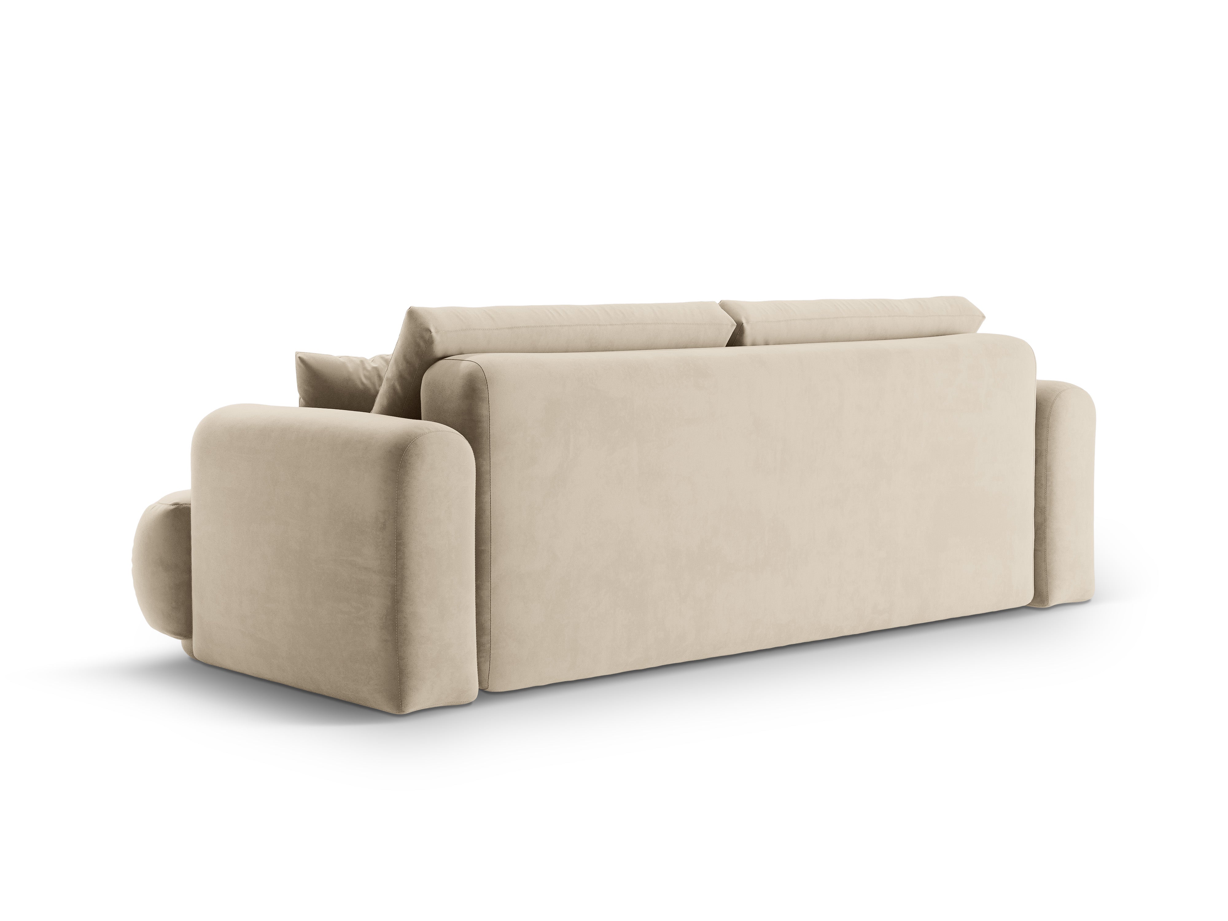 Samtsofa mit Ella Light Beige Schlaffunktion