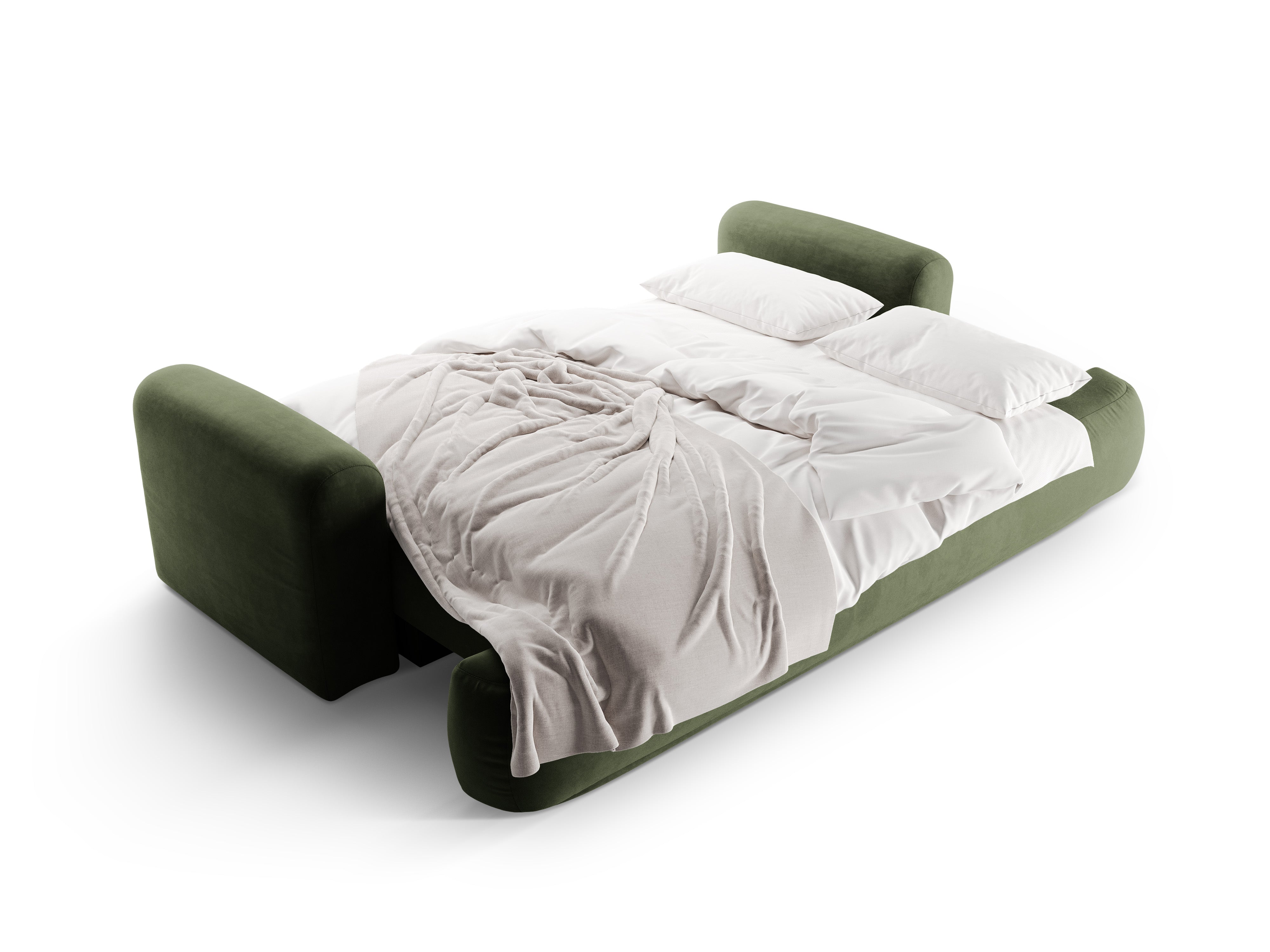 Velvet sofa with Ella Green sleeping function