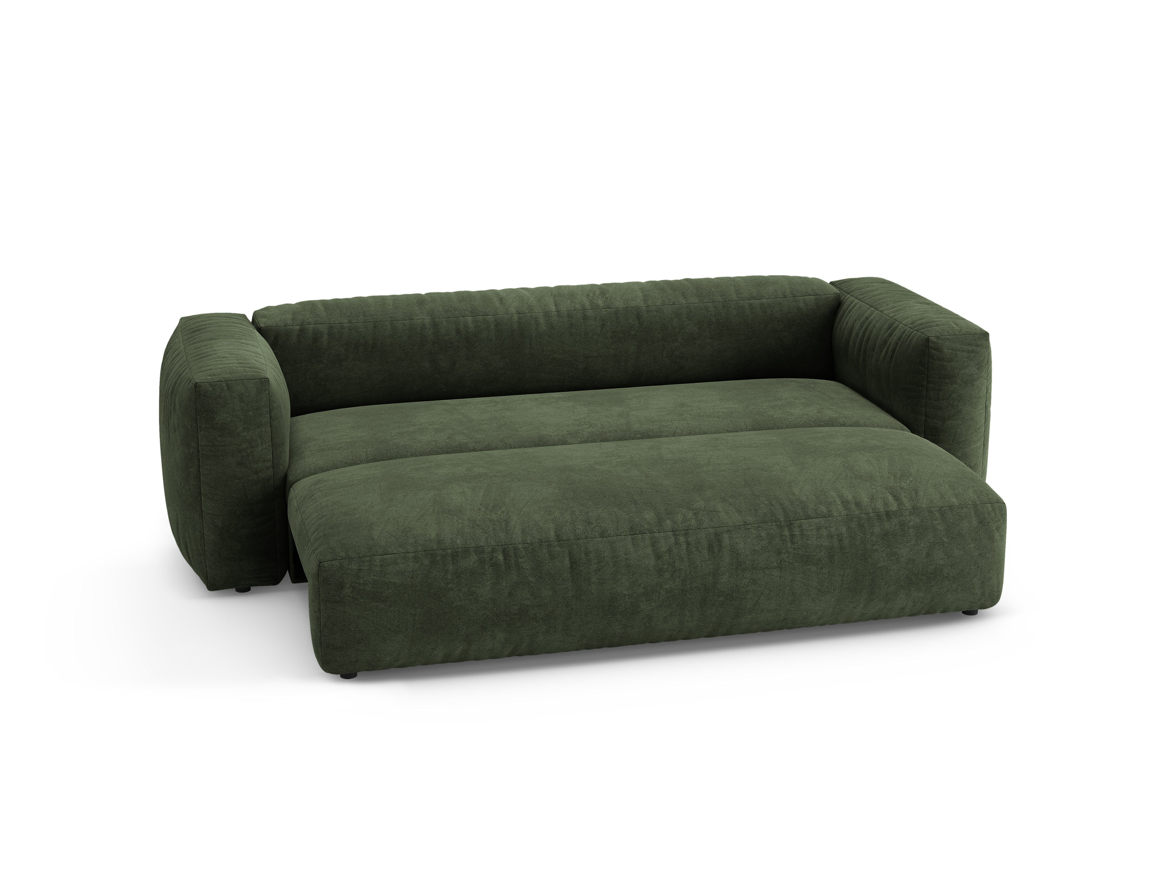 Sofa aus Samt für 3 Personen mit Schlaf-Funktion MARTINA grün [Ewelina] [Amelia spr]