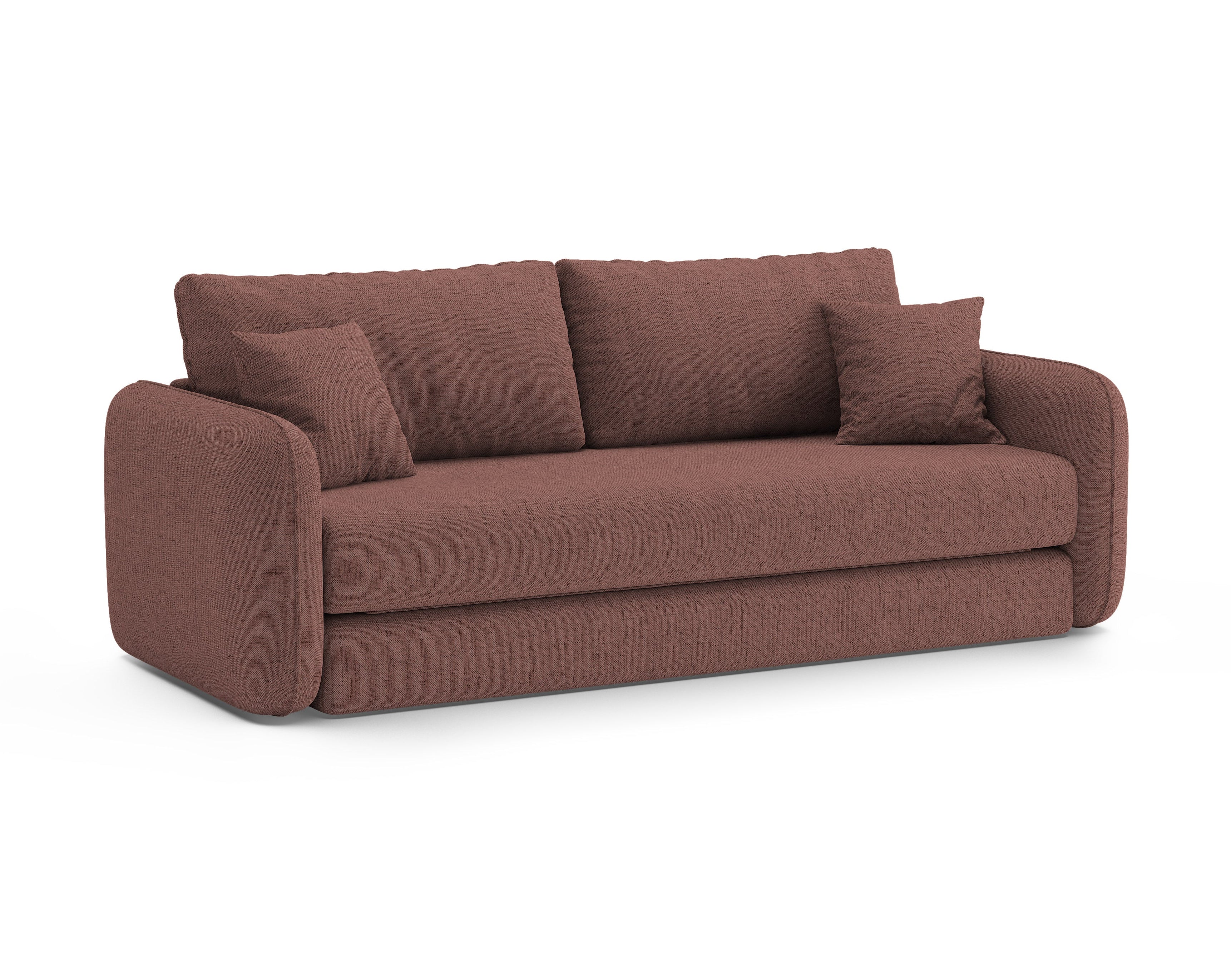3-Seater Sofa with Sleeping Function DORMI Dark Pink