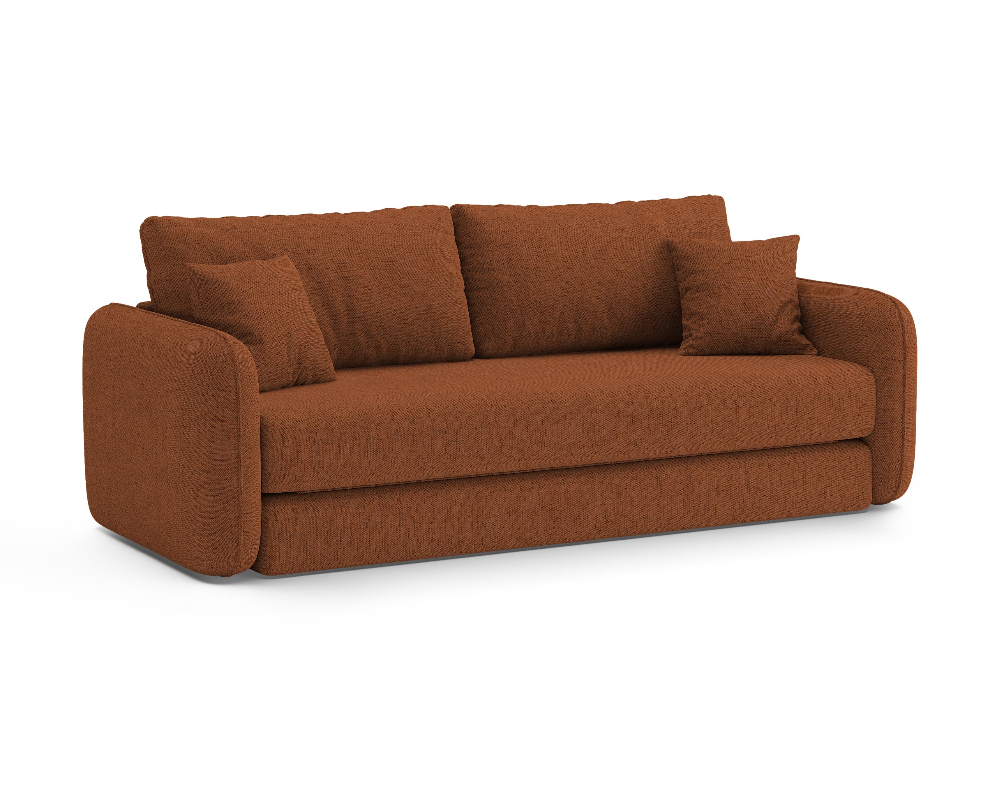 Sofa 3-Sitzer mit Schlaffunktion DORMI ziegelrot