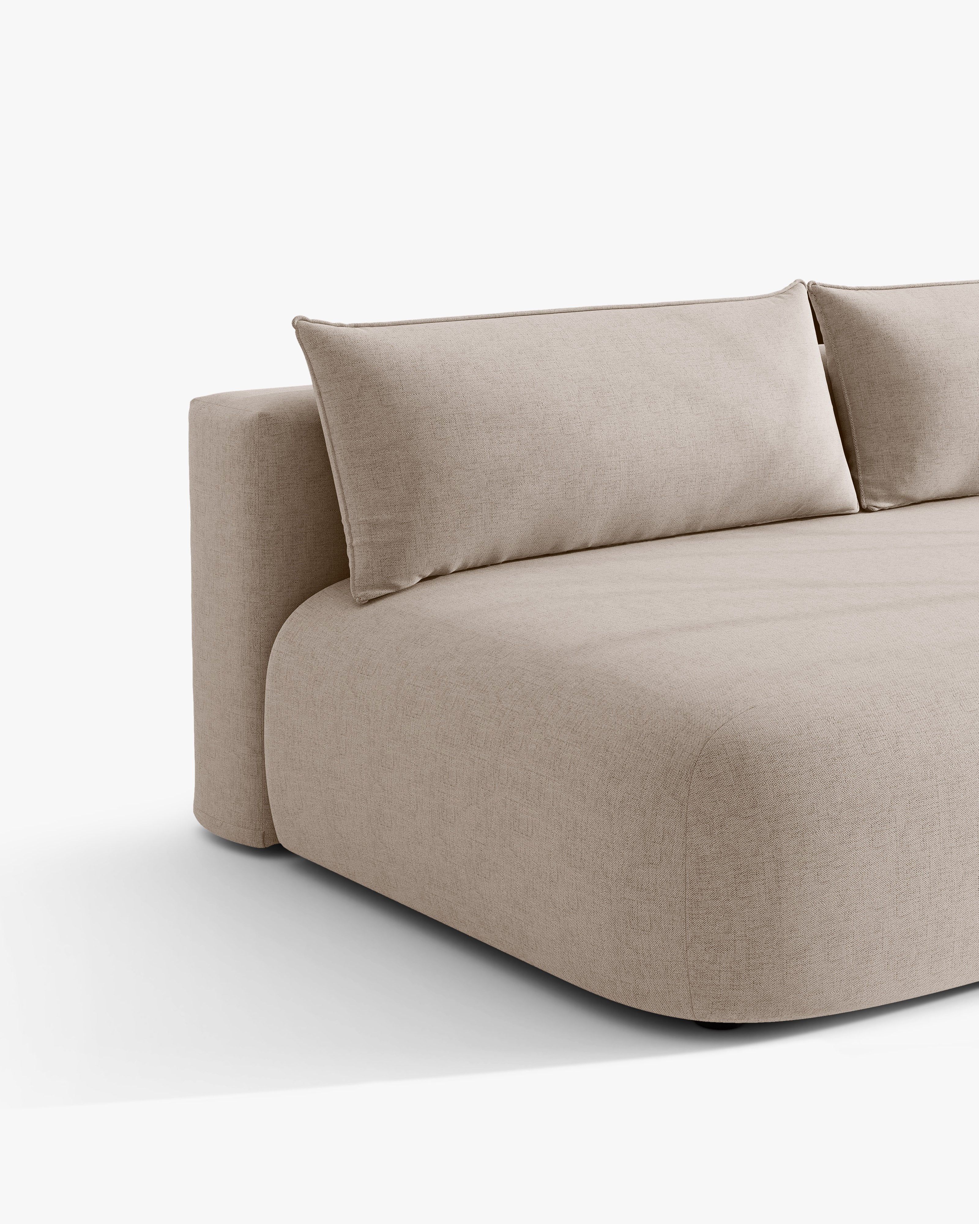 Sofa für 3 Personen mit Schlaf-Funktion HENA in Cappuccino