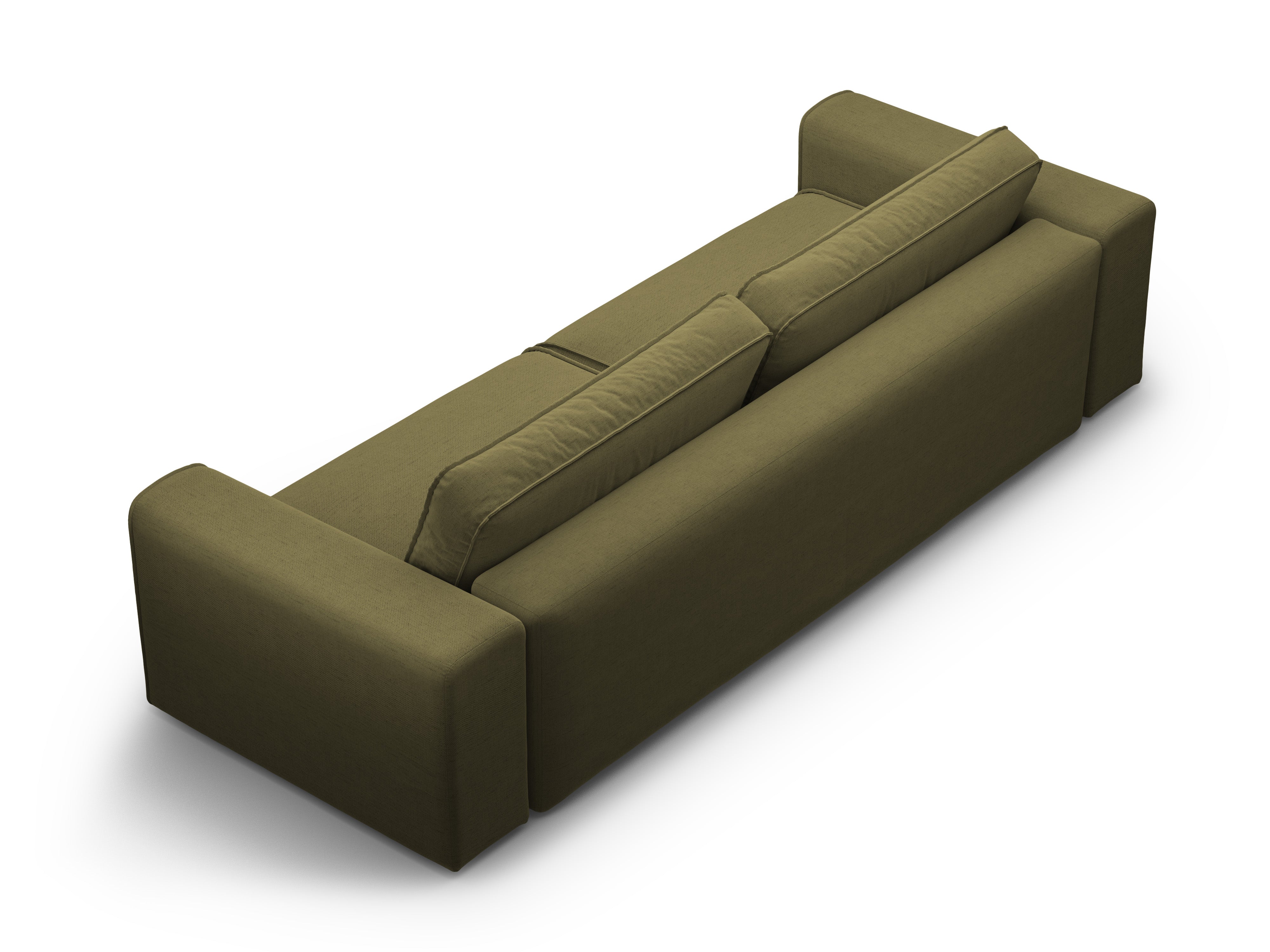 3-seater sofa with sleeping function VICTOR green chenille